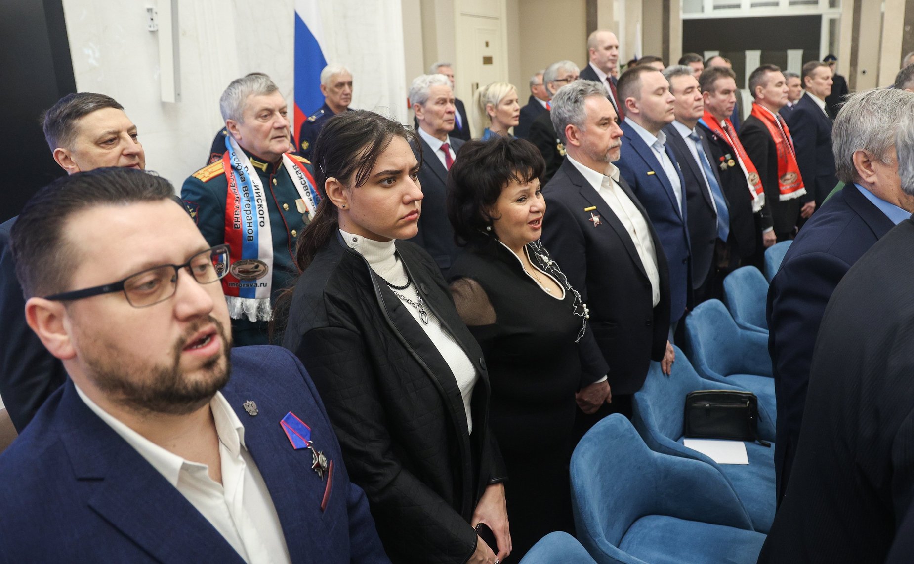 Торжественная встреча сенаторов РФ с воинами-интернационалистами, посвященная 35-й годовщине вывода советских войск с территории Республики Афганистан