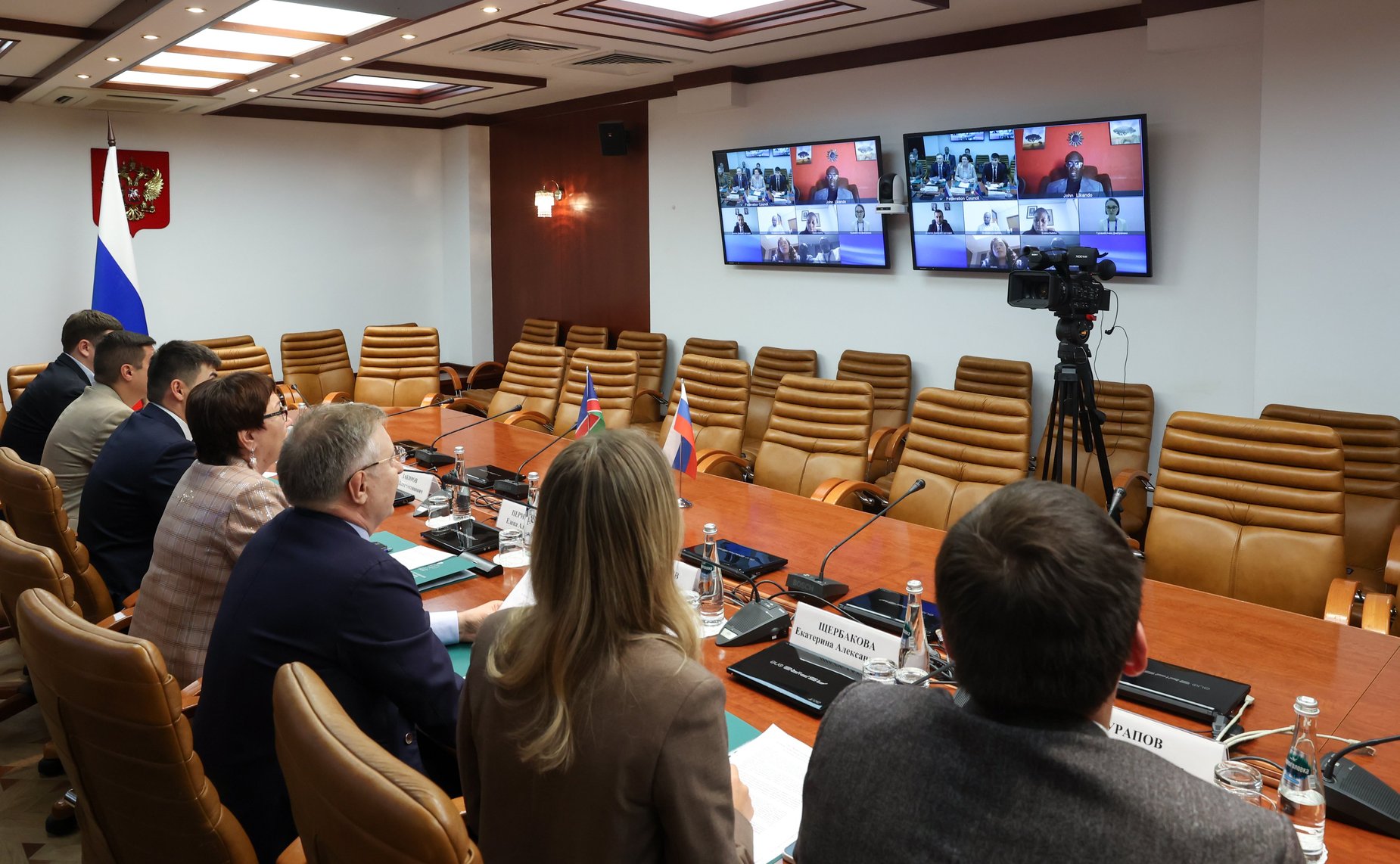Встреча членов Палаты молодых законодателей при Совете Федерации с молодыми парламентариями Республики Намибии