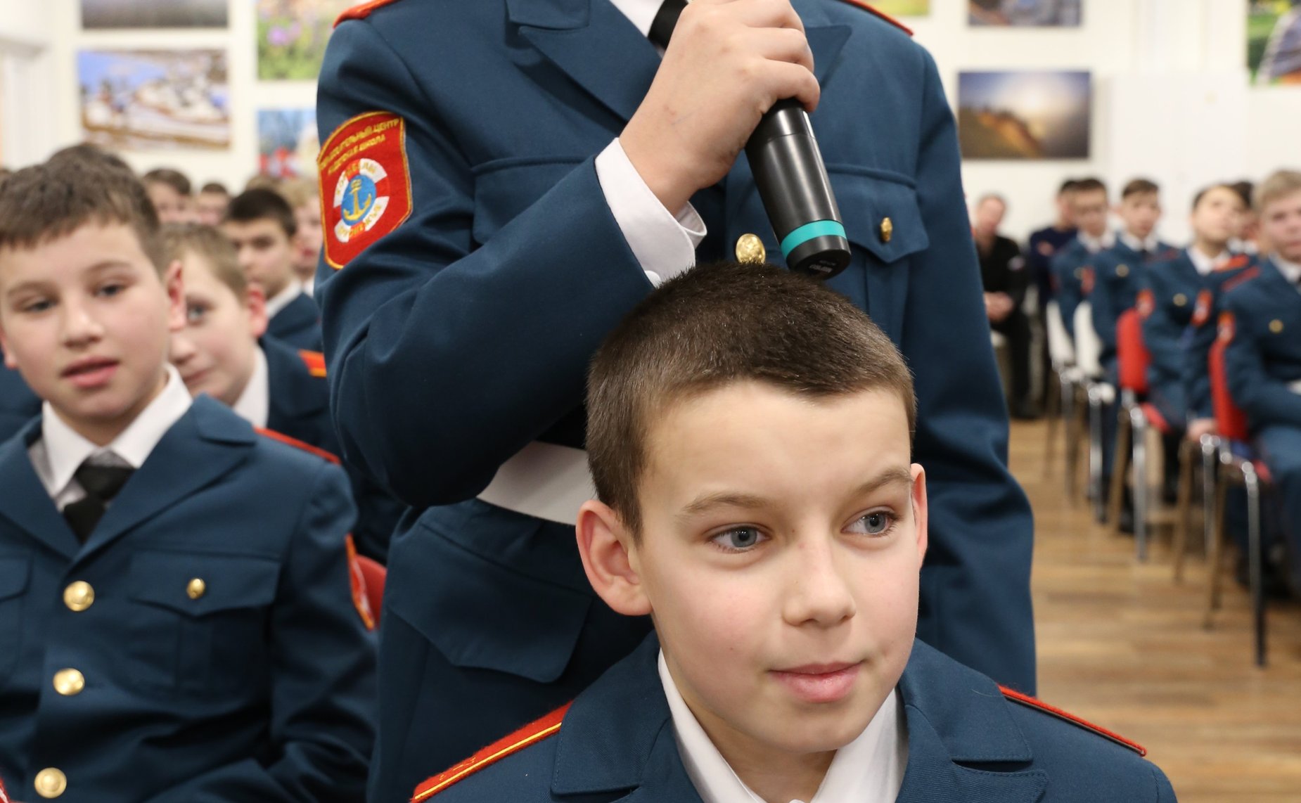 Встреча Ю. Воробьева с курсантами центра «Корабелы Прионежья»