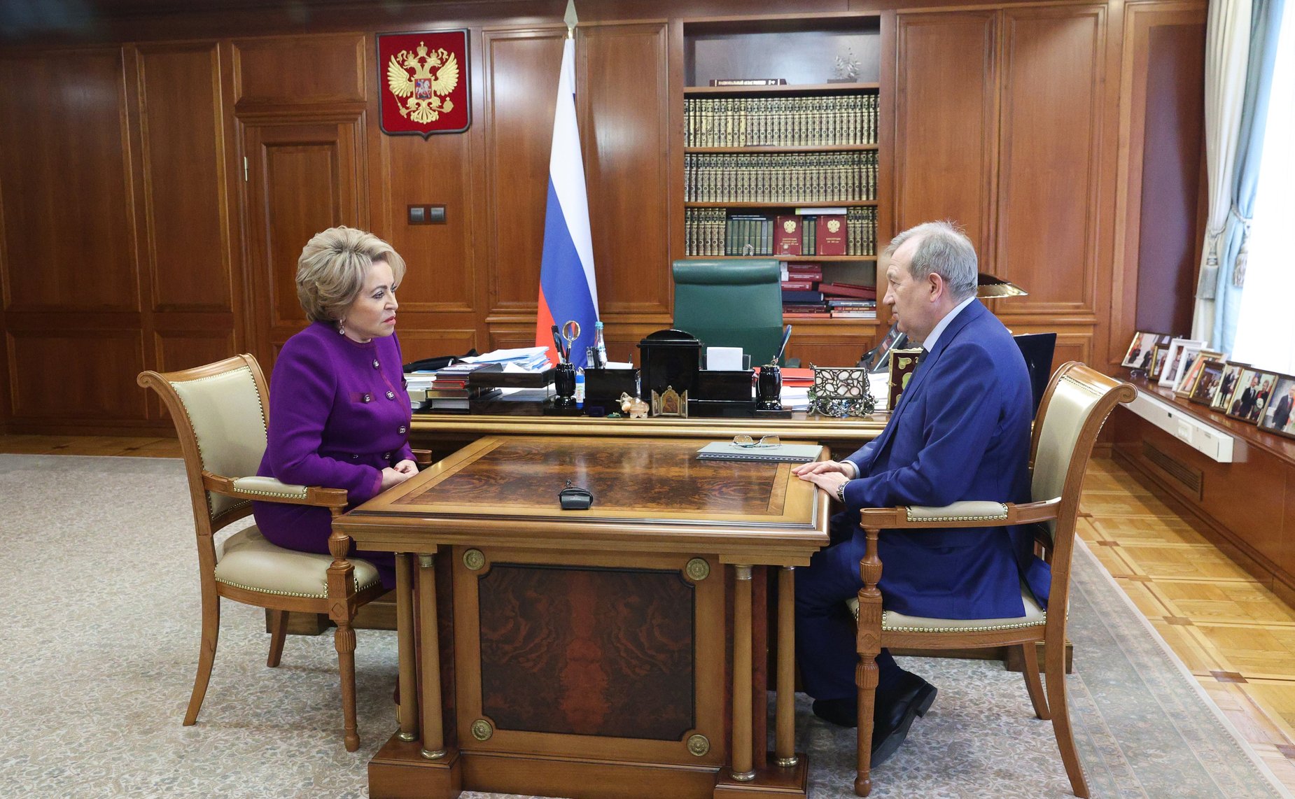 Валентина Матвиенко провела встречу с президентом Российской академии наук Геннадием Красниковым