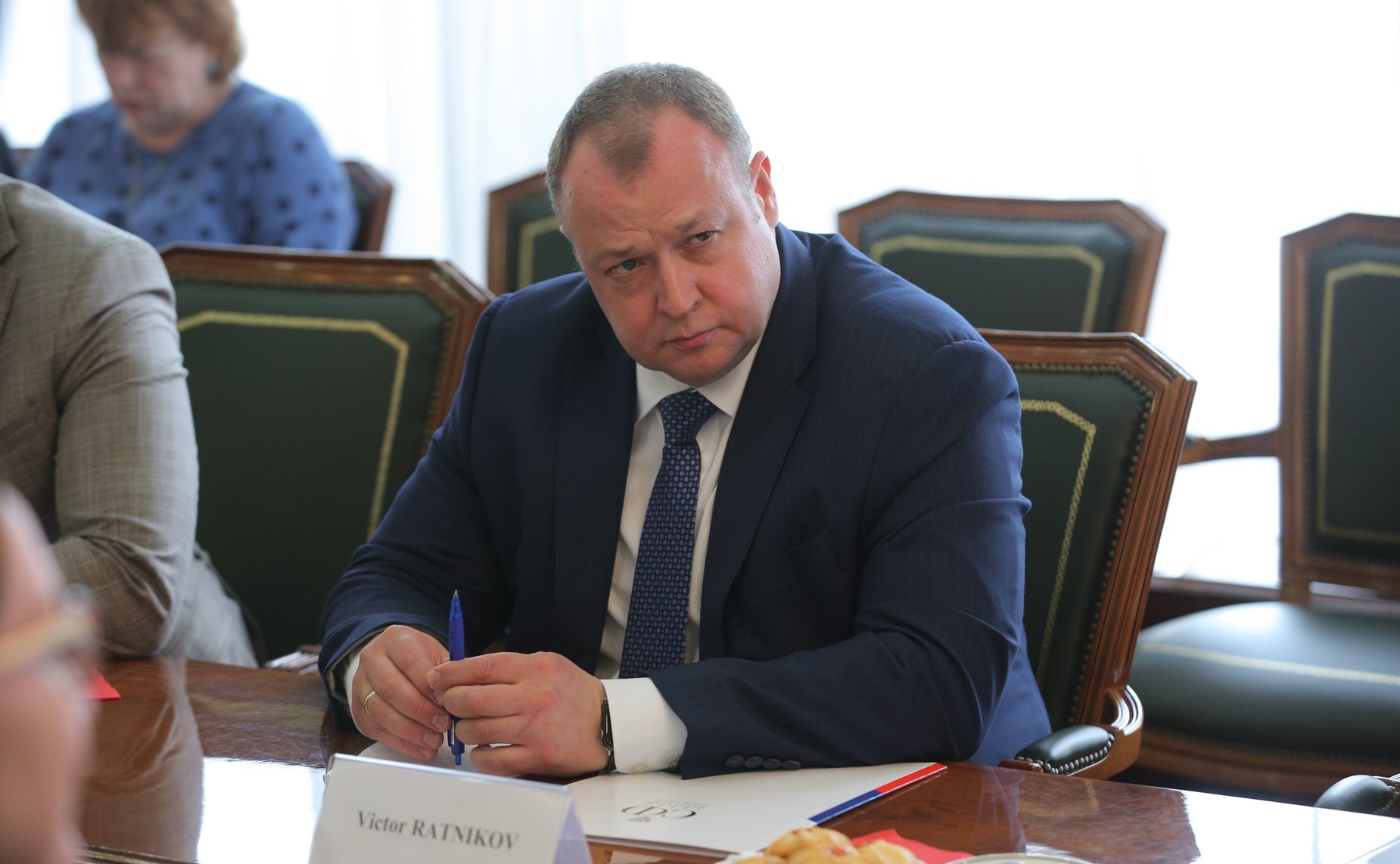 Встреча первого заместителя председателя Комитета СФ по международным делам Владимира Джабарова с председателем правления общественной организации «Народная дипломатия — Норвегия» Х. Вебером