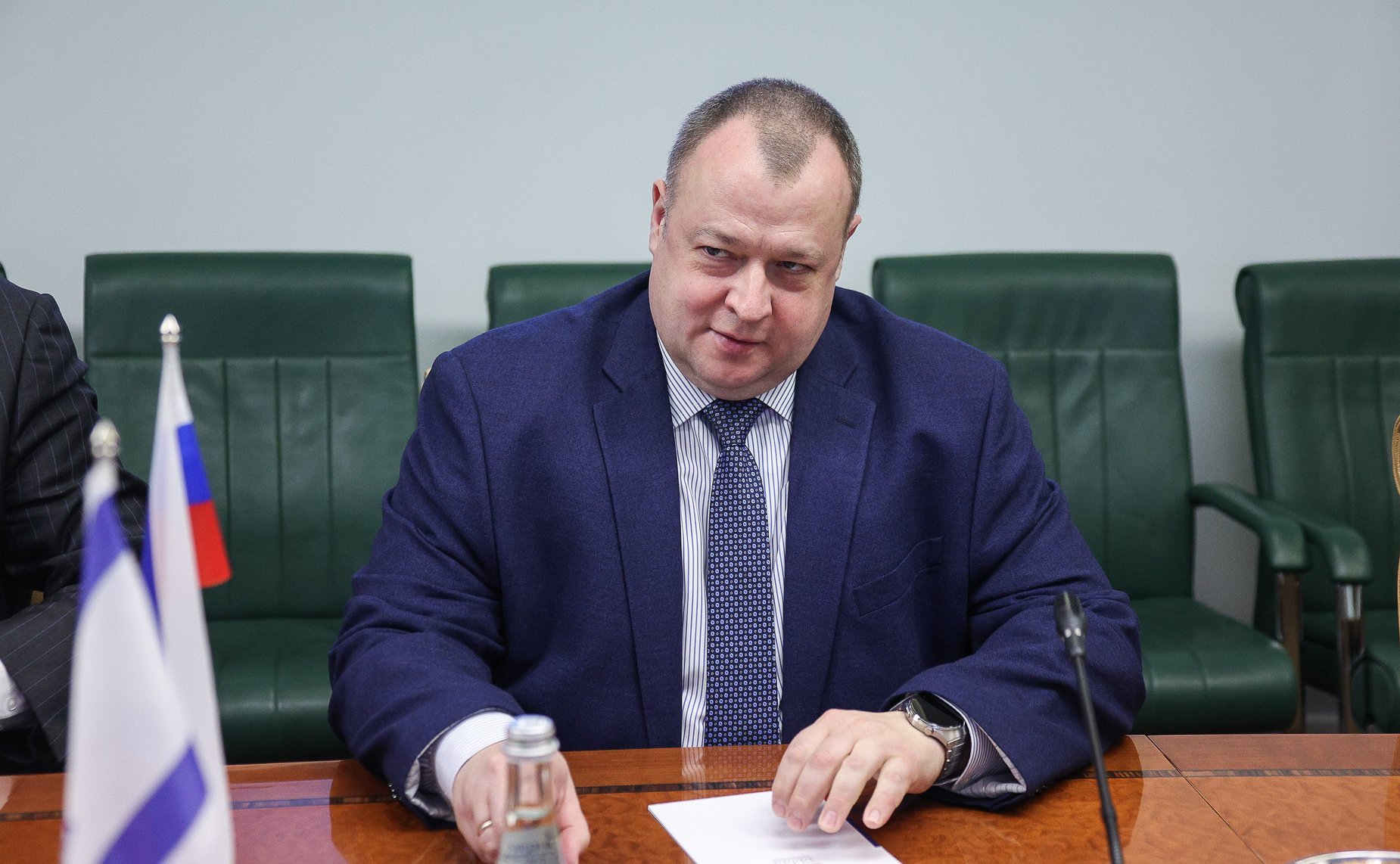 Встреча председателя Комитета СФ по международным делам Григория Карасина с Чрезвычайным и Полномочным Послом Государства Израиль в РФ Александром Бен Цви