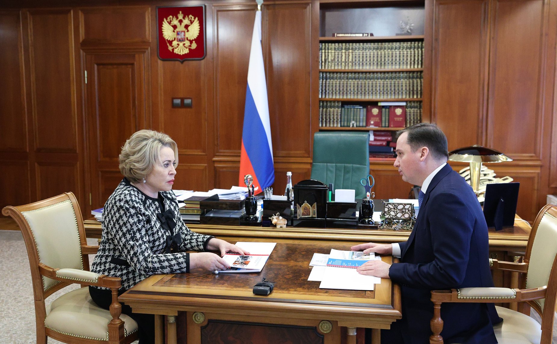 Председатель СФ Валентина Матвиенко и губернатор Архангельской области Александр Цыбульский обсудили реализацию Постановления СФ о социально-экономическом развитии региона