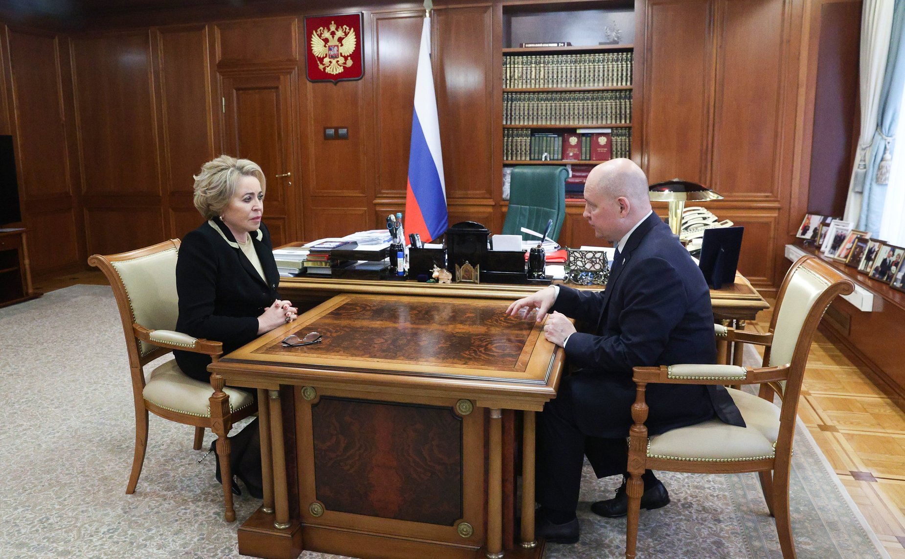 Встреча Председателя Совета Федерации Валентины Матвиенко с Губернатором Севастополя Михаилом Развожаевым