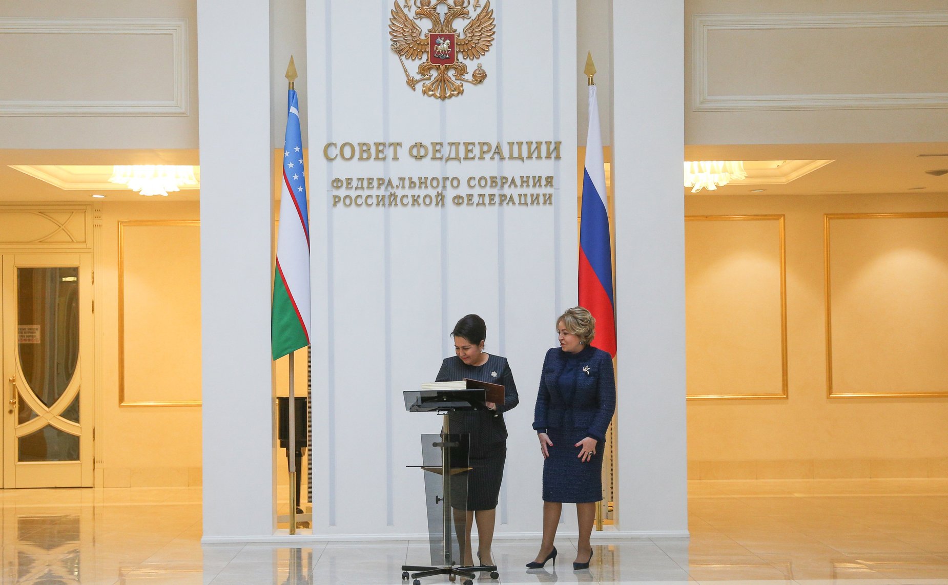 Встреча Валентины Матвиенко с Председателем Сената Олий Мажлиса Республики Узбекистан Танзилой Нарбаевой