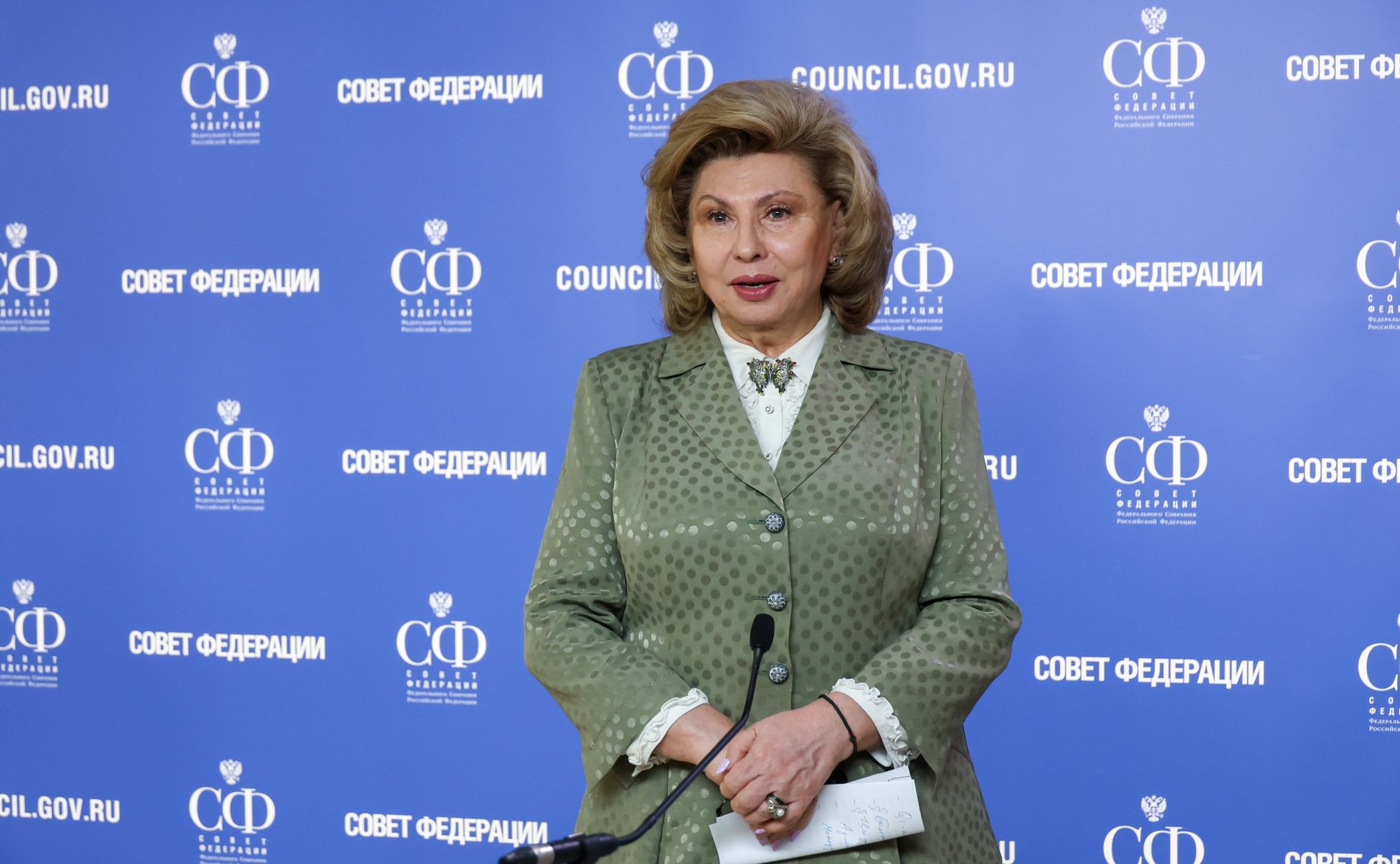 Пресс-подход Уполномоченного по правам человека в Российской Федерации Татьяны Москальковой