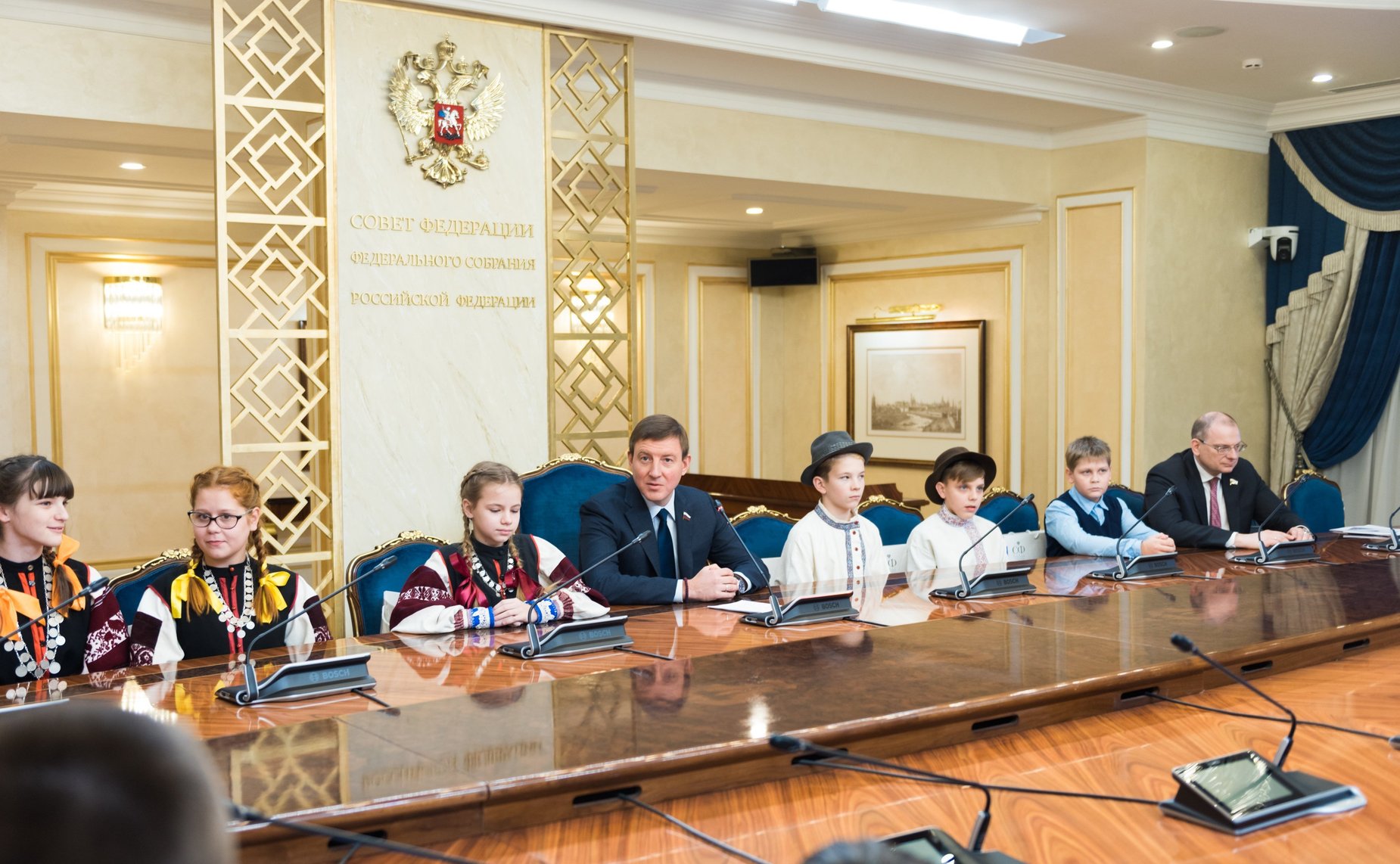 Встреча сенаторов с детьми-победителями Международного культурно-образовательного проекта «Таланты Арктики. Дети»