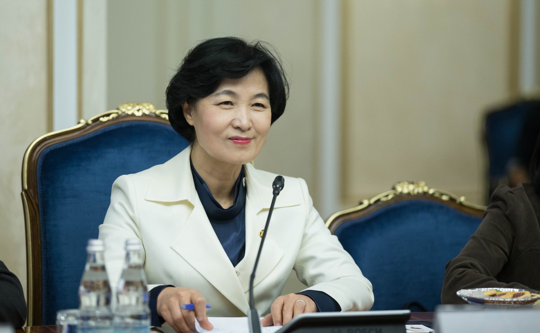 Встреча с членом Комитета по международным делам и объединению Национального собрания Республики Корея, руководителем группы по сотрудничеству с Федеральным Собранием РФ Чу Ми Э