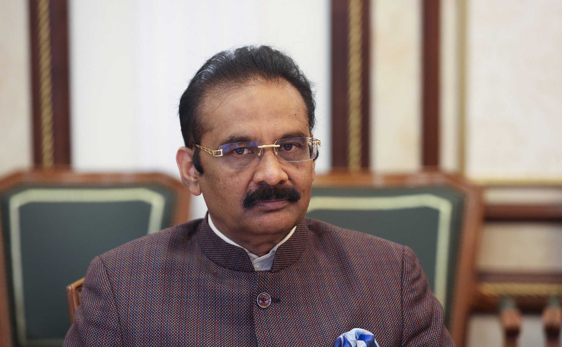 Встреча первого заместителя председателя Комитета СФ по международным делам Андрея Денисова с делегацией Республики Индии во главе с членом Народной палаты парламента Каниможи Карунанидхи