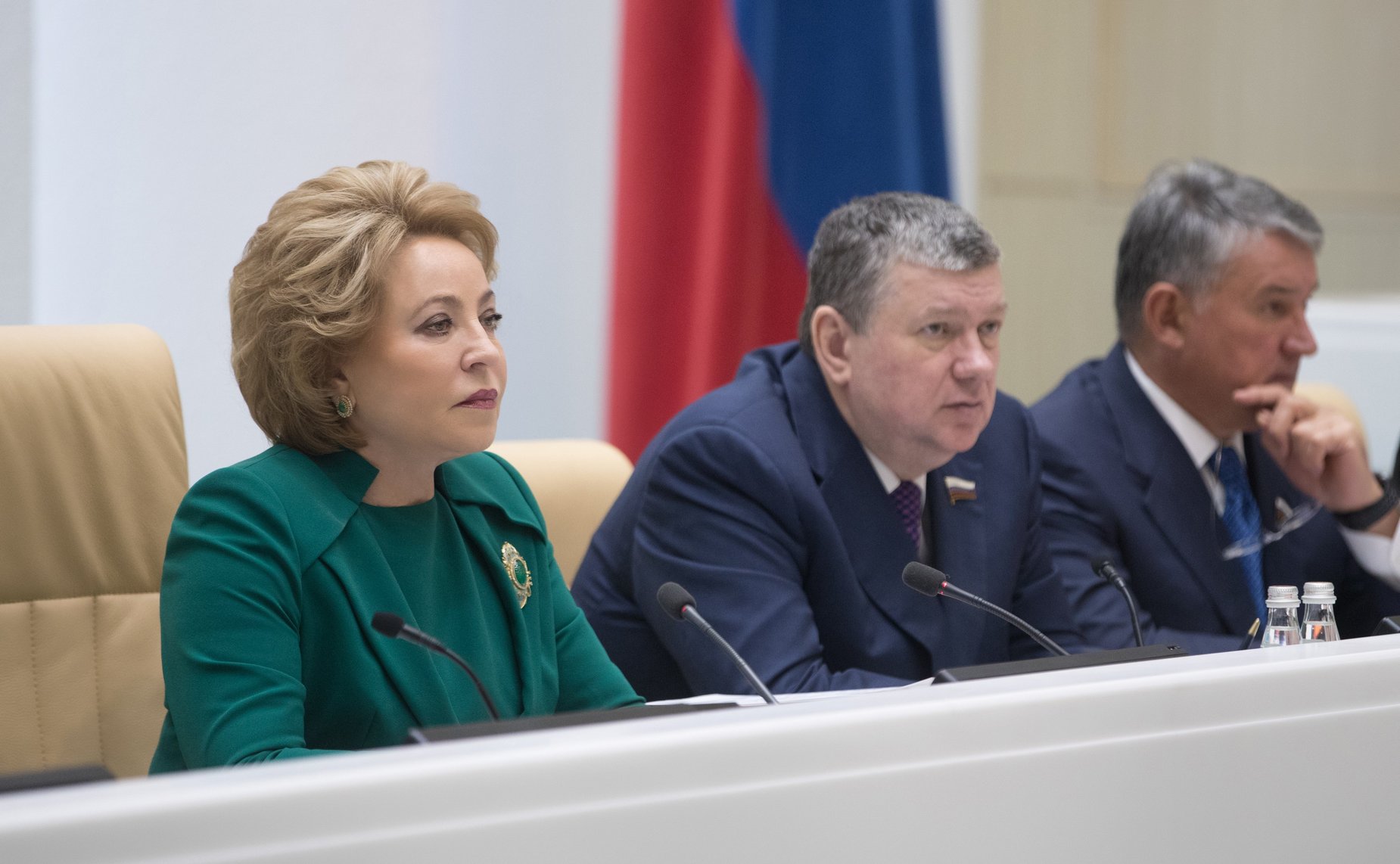 В. Матвиенко, Е. Бушмин и Ю. Воробьев