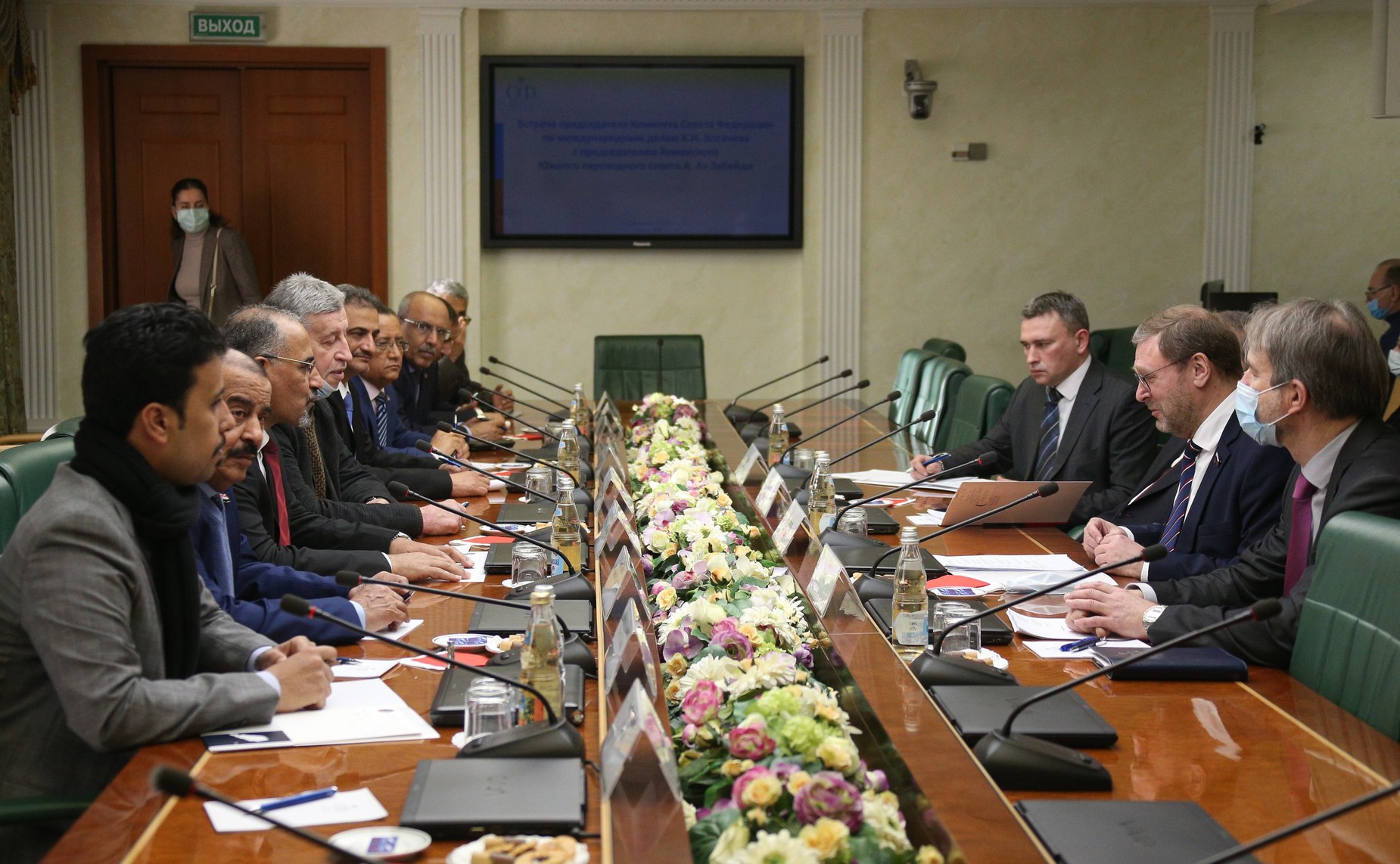 Встреча Константина Косачева с председателем йеменского Южного переходного совета А. Аз-Зубейди