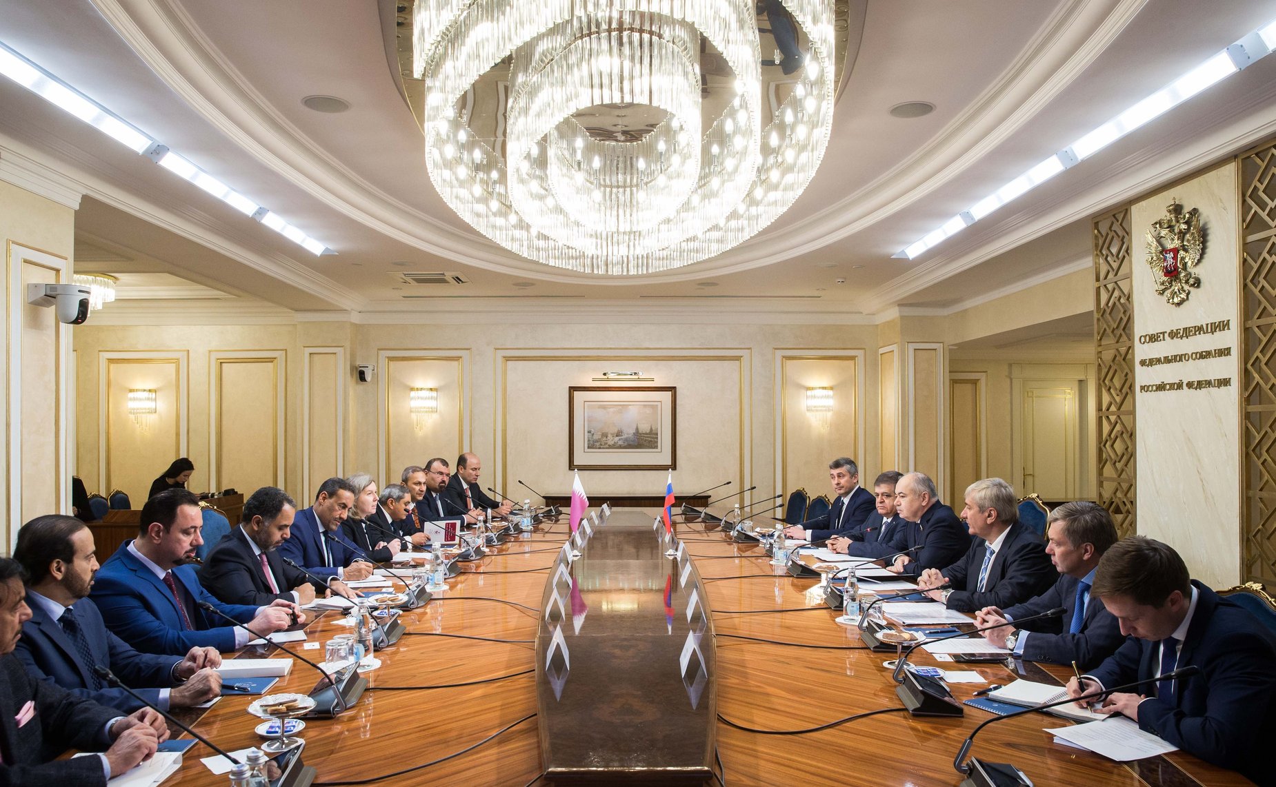 Встреча И. Умаханова с председателем катарской части Катарско-Российского делового совета, членом Консультативного Совета Государства Катар Али Бин Абдуллатифом Аль-Миснедом