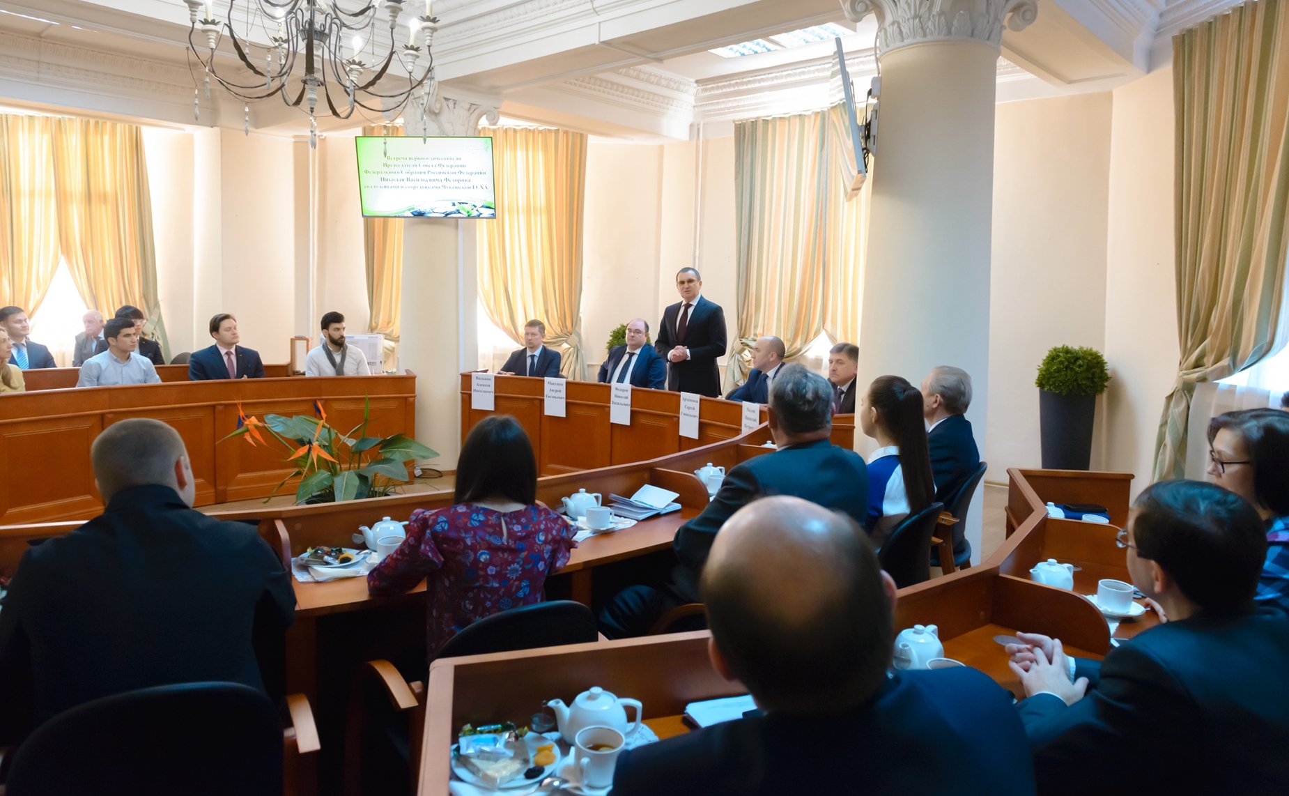 Встреча Н. Федорова со студентами и преподавателями Чувашской государственной сельскохозяйственной академии