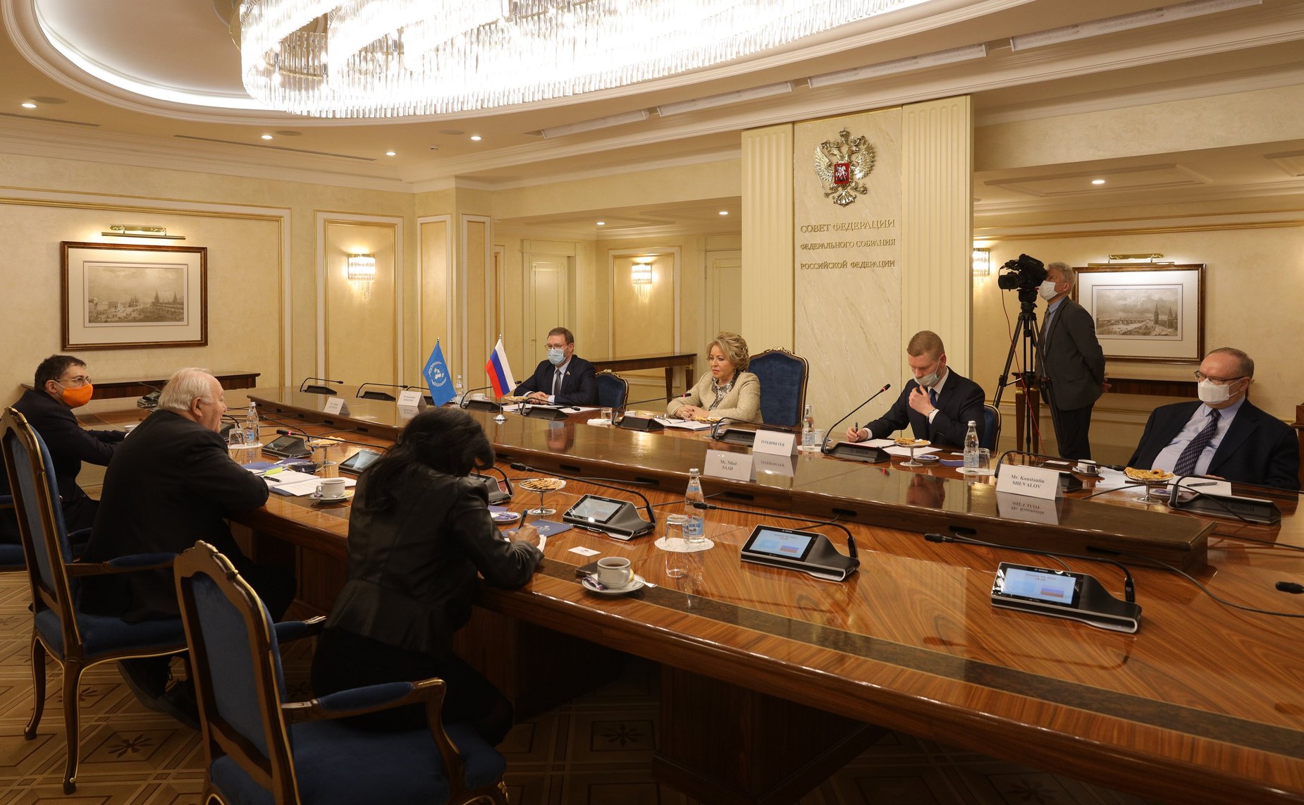 Встреча Валентины Матвиенко с Высоким представителем Генерального секретаря ООН по Альянсу цивилизаций Мигелем Моратиносом