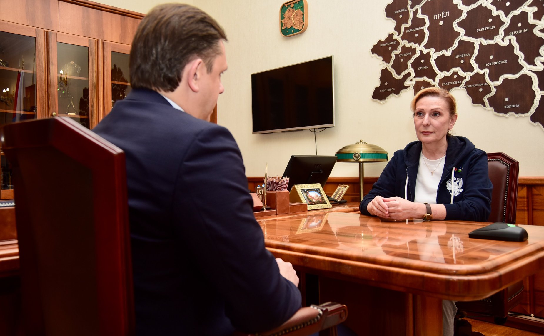 Встреча заместителя Председателя СФ Инны Святенко с Губернатором Орловской области Андреем Клычковым