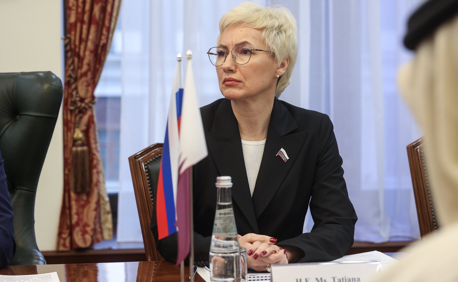 Первый заместитель Председателя Совета Федерации Андрей Яцкин провел встречу с заместителем Председателя Консультативного Совета Государства Катар Хамдой Аль-Сулейти