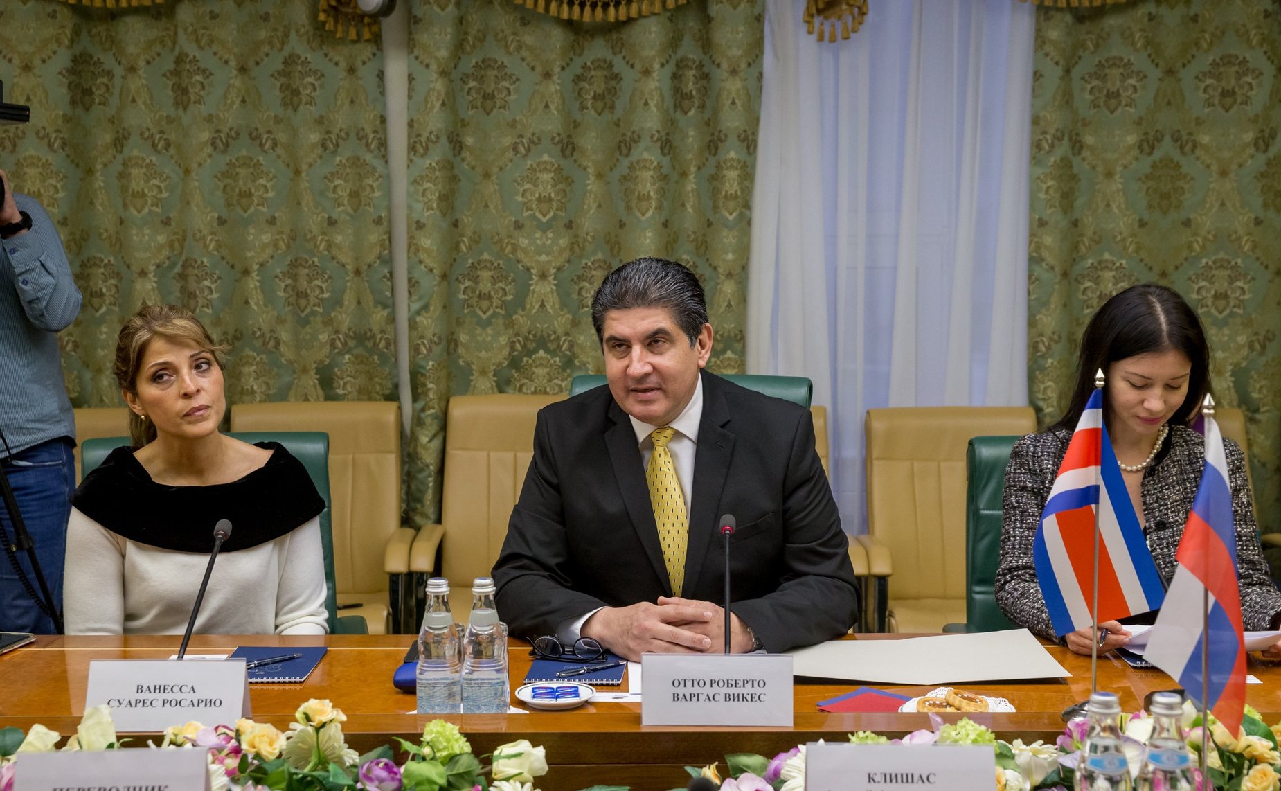 Встреча А. Клишаса с членом Президиума Законодательной ассамблеи Республики Коста-Рика Отто Р. Варгасом Викесой