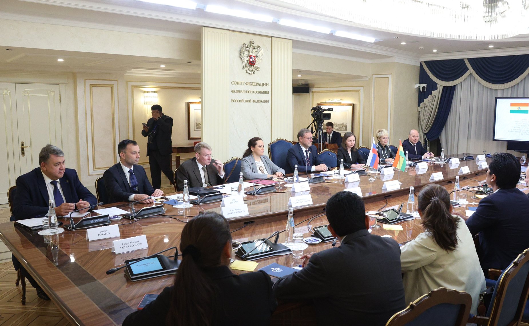 Заместитель Председателя СФ Константин Косачев провел встречу с председателем Палаты сенаторов Многонациональной законодательной ассамблеи Боливии Андронико Родригесом Ледесмой