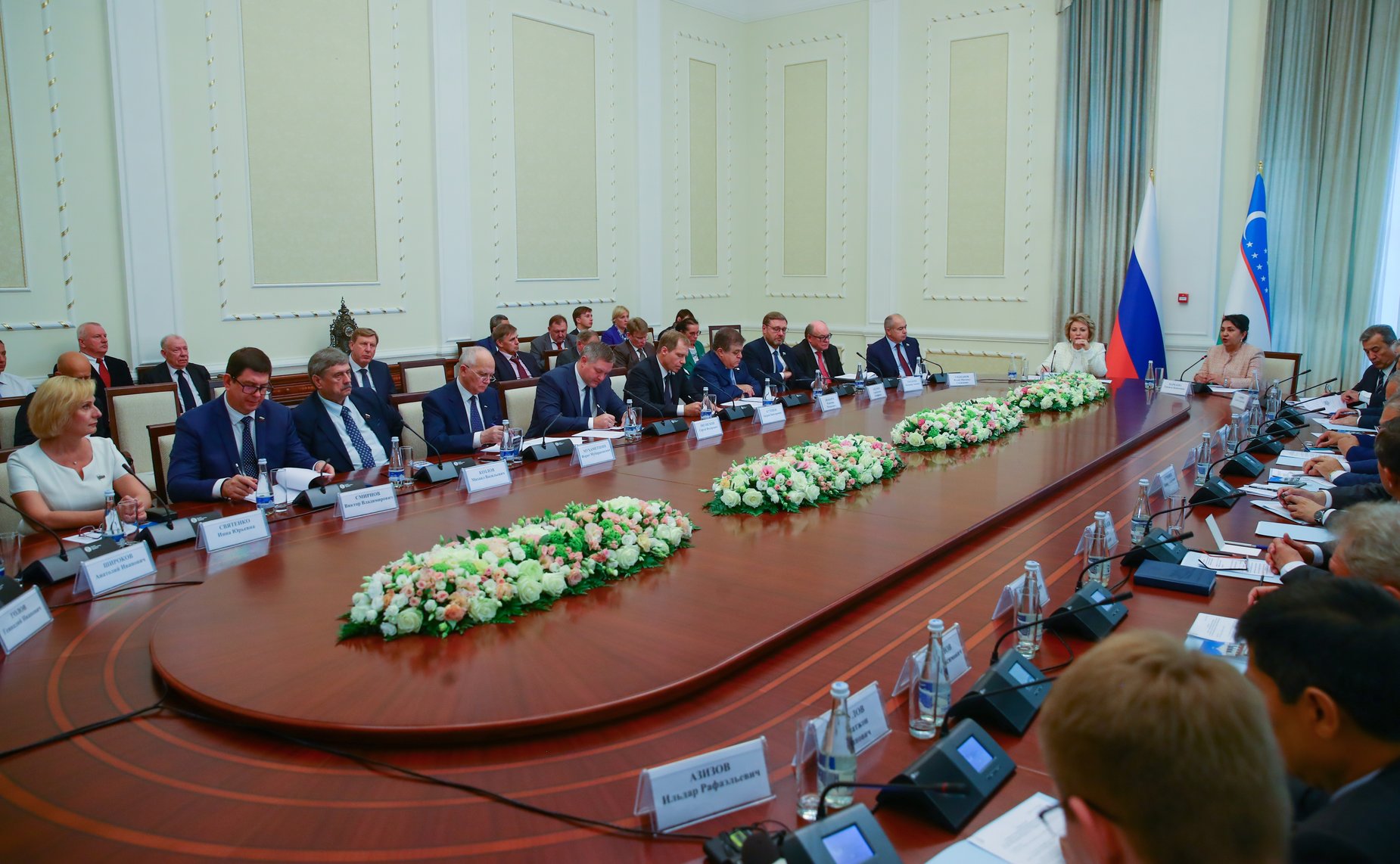 Заседание Комиссии по сотрудничеству Совета Федерации и Сената Олий Мажлиса Республики Узбекистан