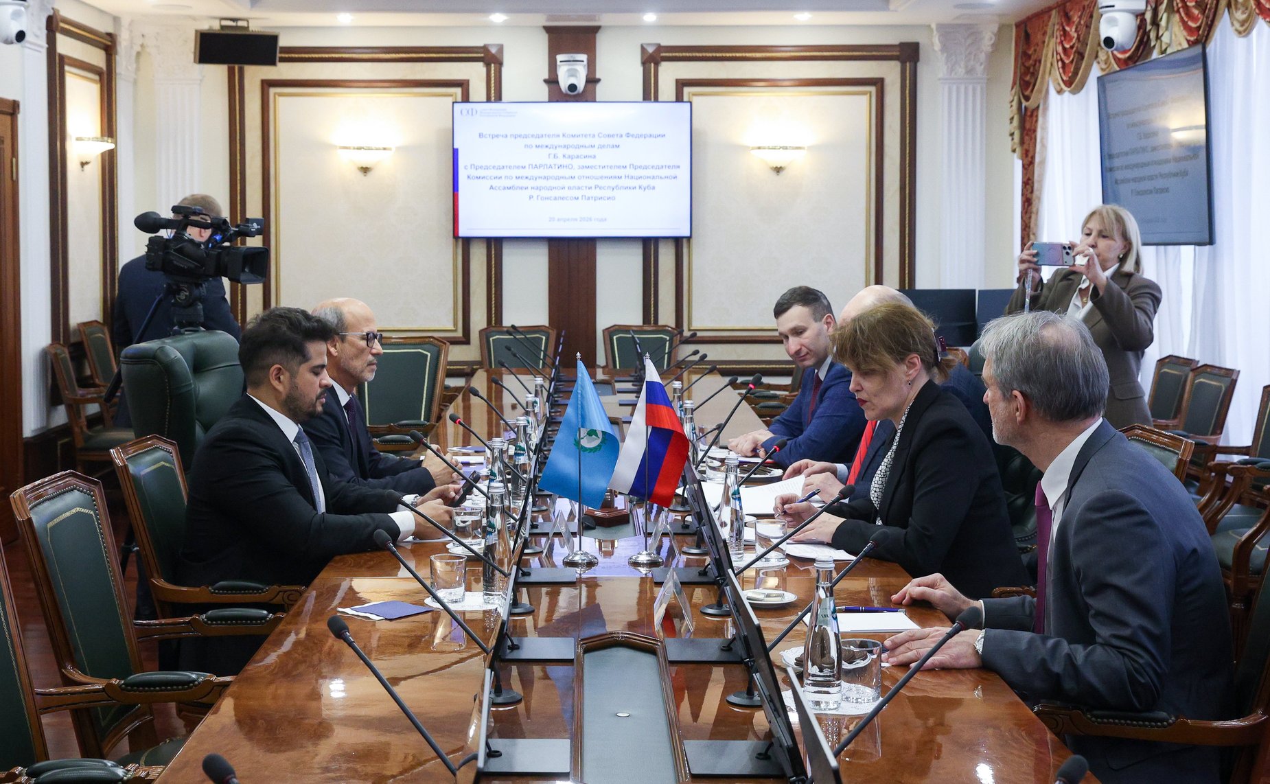 Встреча председателя Комитета Совета Федерации по международным делам Григория Карасина с Председателем Парламента стран Латинской Америки и Карибского бассейна Роландо Мигелем Гонсалесом Патрисио