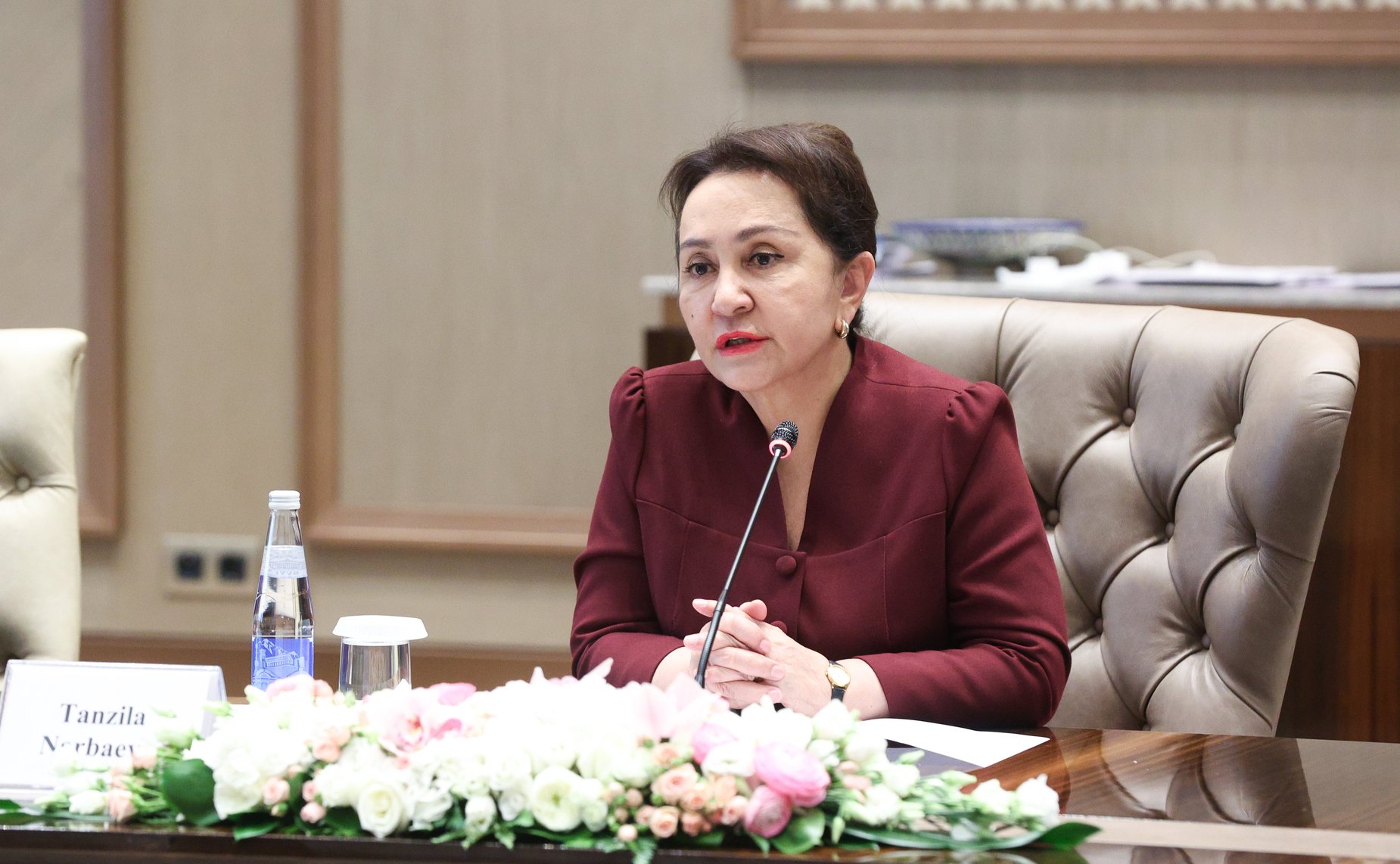 Председатель Совета Федерации Валентина Матвиенко провела встречу с Председателем Сената Олий Мажлиса Республики Узбекистан Танзилой Нарбаевой