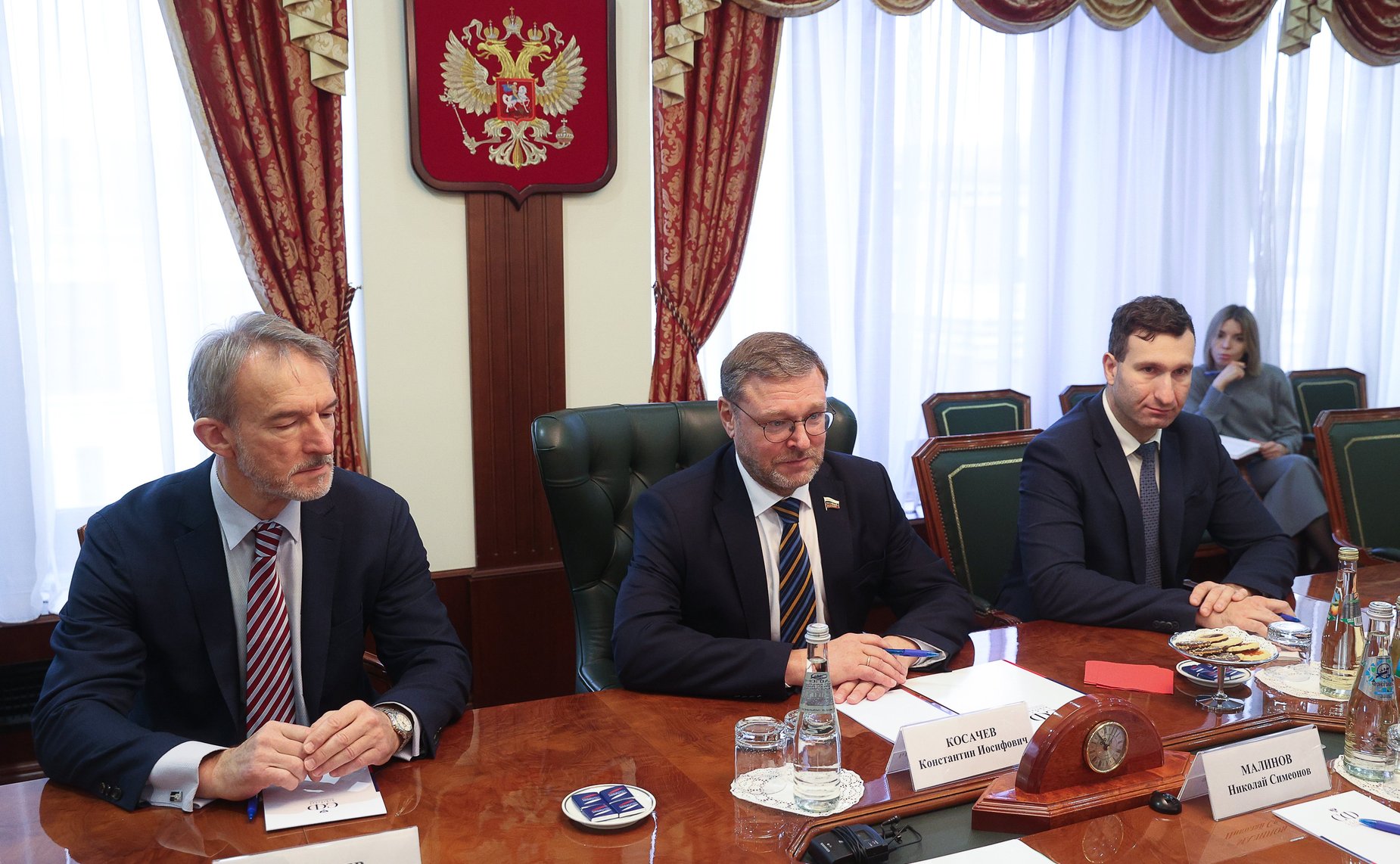 Встреча заместителя Председателя СФ Константина Косачева с председателем Международного движения русофилов (Болгария)