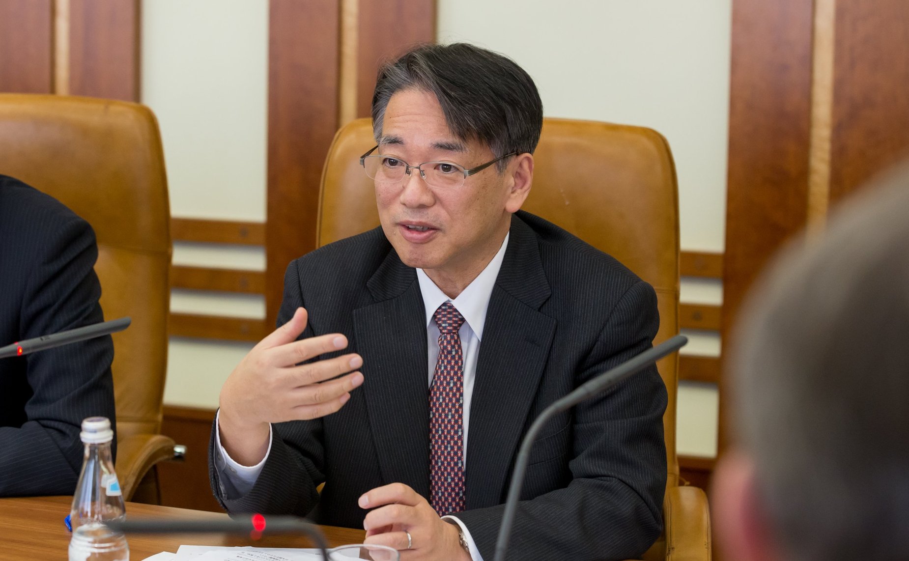 Встреча К. Косачева с Чрезвычайным и Полномочным Послом Японии в РФ Таёхиса Кодзуки