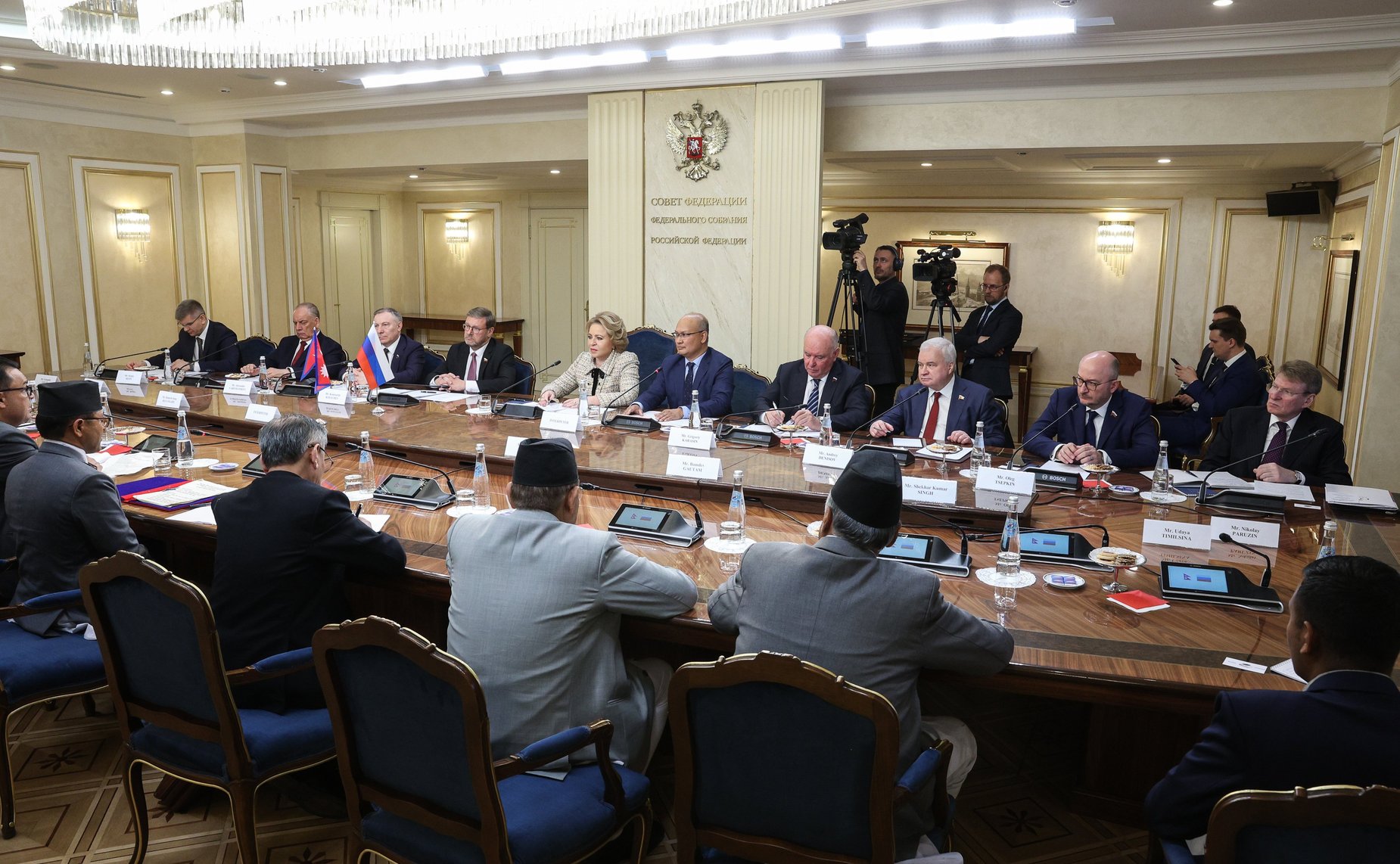 Председатель Совета Федерации Валентина Матвиенко провела встречу с Председателем Национального Собрания Федерального Парламента Непала Ганешом Прасадом Тимилсиной