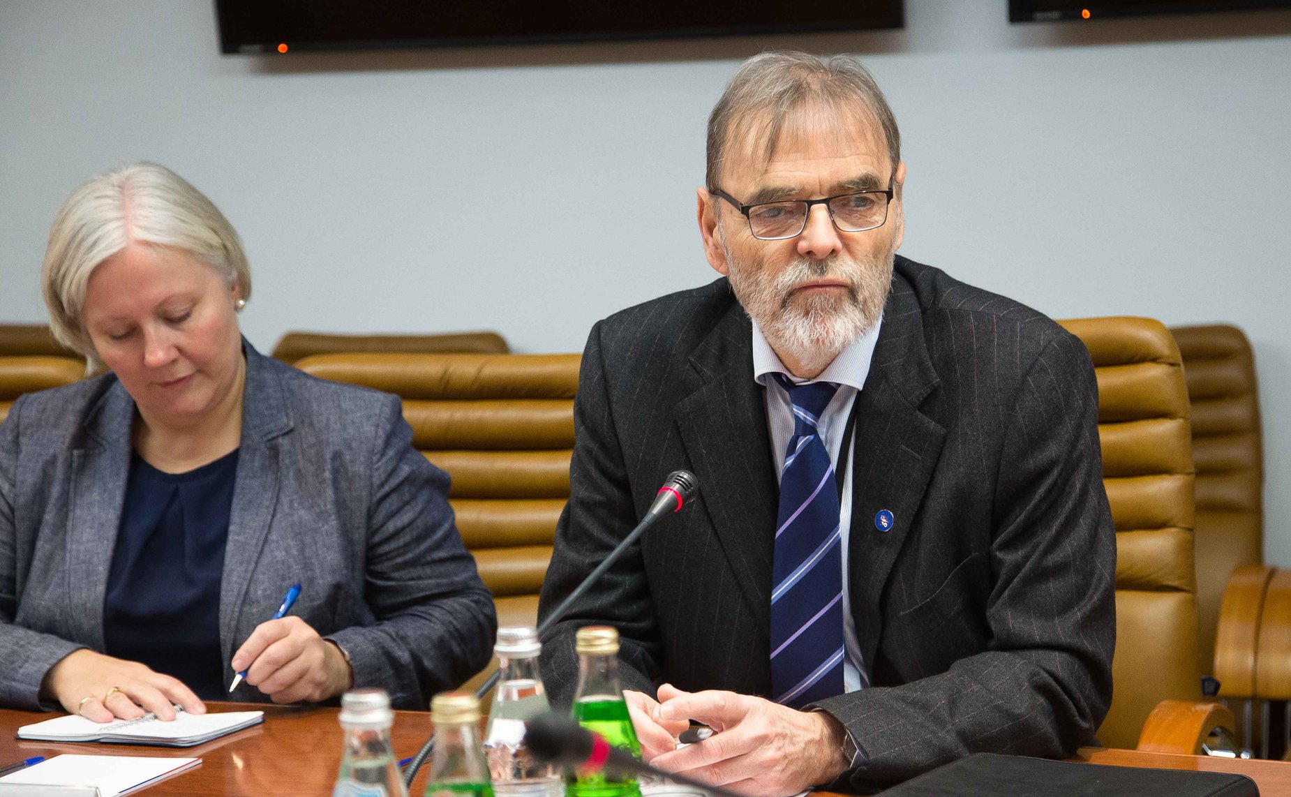 Встреча председателя Комитета СФ по международным делам Константина Косачева с Чрезвычайным и Полномочным Послом Норвегии в РФ Лейдульвом Намтведтом