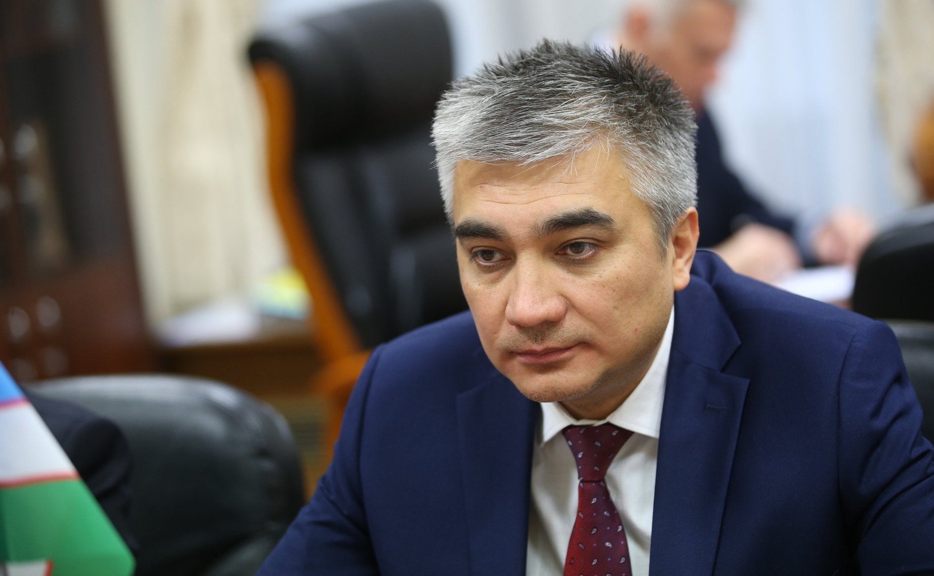 Ильяс Умаханов провел встречу с Чрезвычайным и Полномочным Послом Республики Узбекистан в Российской Федерации Ботиржоном Асадовым