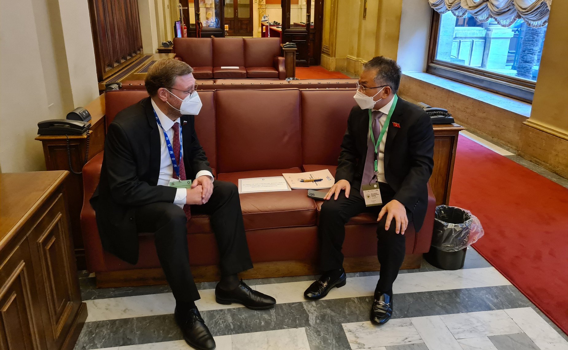 Встреча заместителя Председателя СФ Константина Косачева и заместителя председателя Департамента по международным делам Национальной Ассамблеи Вьетнама Дон Туан Фонга