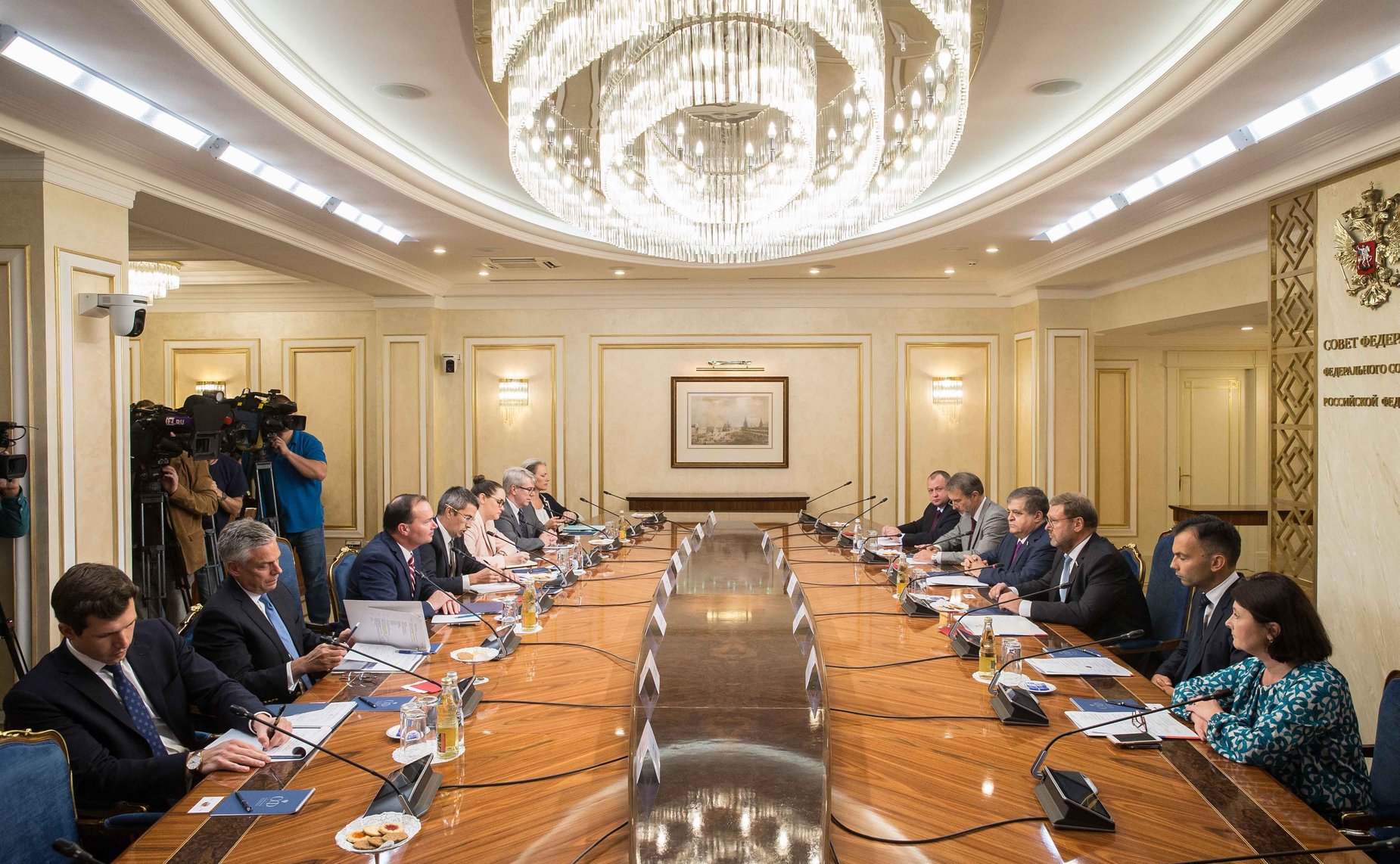 Встреча председателя Комитета СФ по международным делам Константина Косачева с американским сенатором-республиканцем Майклом Ли