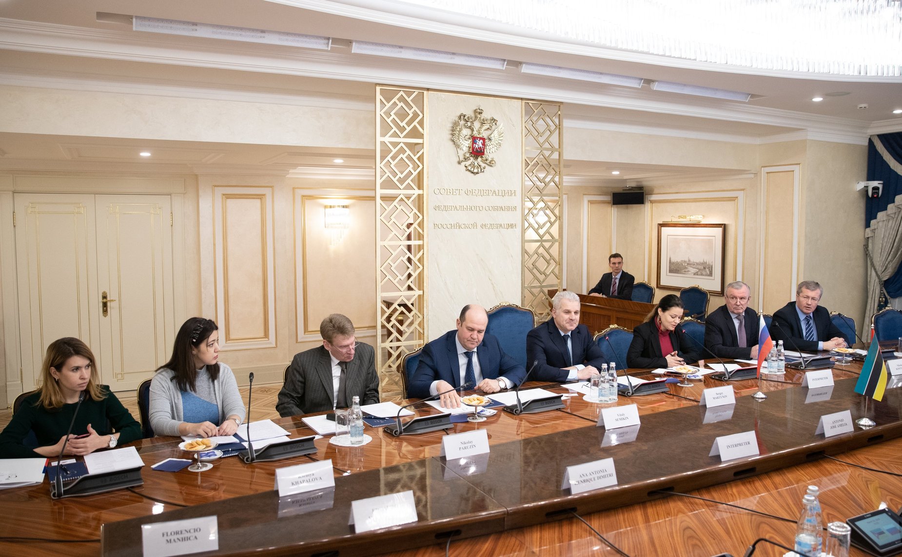 Встреча С. Мартынова с первым заместителем Председателя Ассамблеи Республики Мозамбик, Руководителем Административного совета Ассамблеи Антониу Жозе Амелией