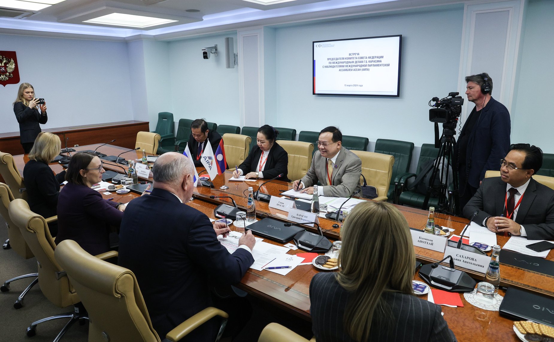 Встреча председателя Комитета Совета Федерации по международным делам Григория Карасина с наблюдателями от Международной парламентской ассамблеи АСЕАН (АИПА)