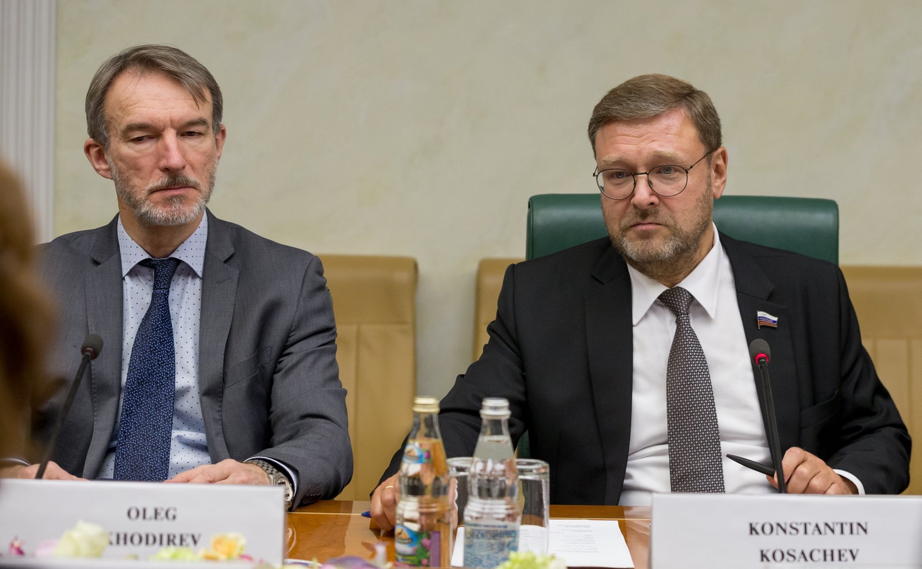 Встреча Константина Косачева с заместителем Министра иностранных дел Республики Ирак Абдулкаримом Хашимом Мустафой Абоуалгусом