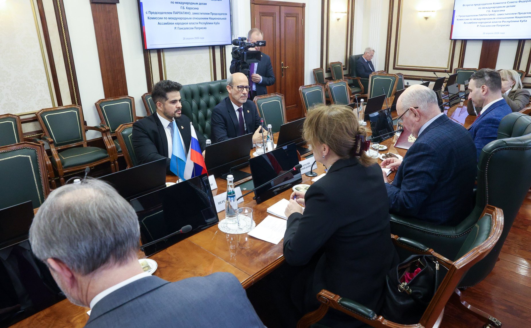 Встреча председателя Комитета Совета Федерации по международным делам Григория Карасина с Председателем Парламента стран Латинской Америки и Карибского бассейна Роландо Мигелем Гонсалесом Патрисио