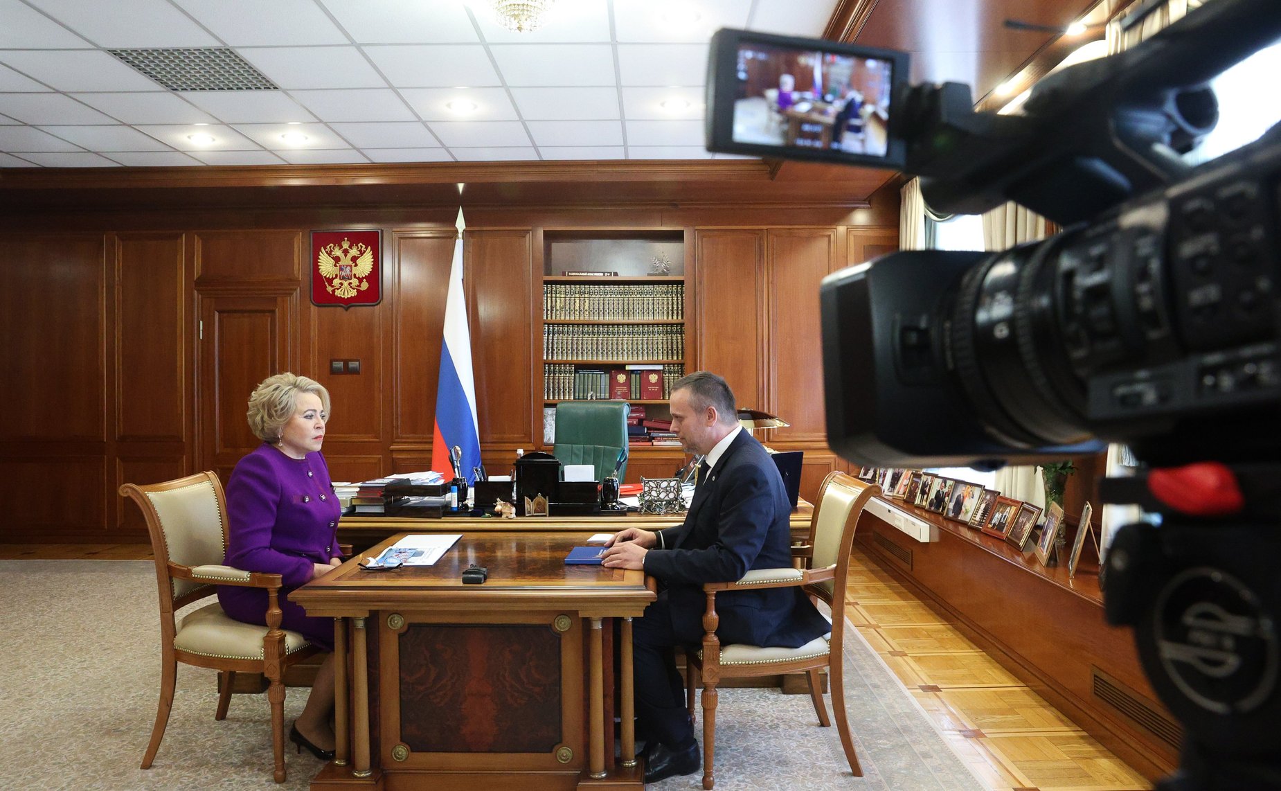 Председатель Совета Федерации Валентина Матвиенко провела встречу с Министром транспорта РФ Андреем Никитиным