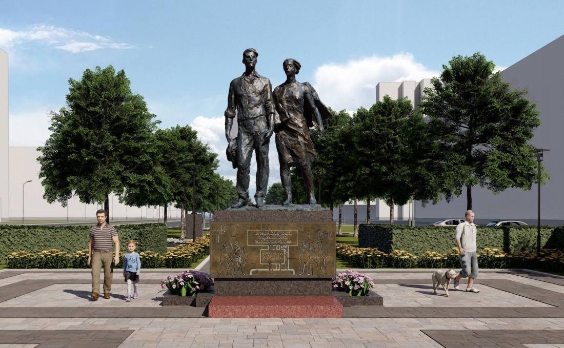 Сергей Рябухин осмотрел место строительства памятника молодым авиастроителям Ульяновского авиационно-промышленного комплекса и аллеи Авиастроителей в городе Ульяновске