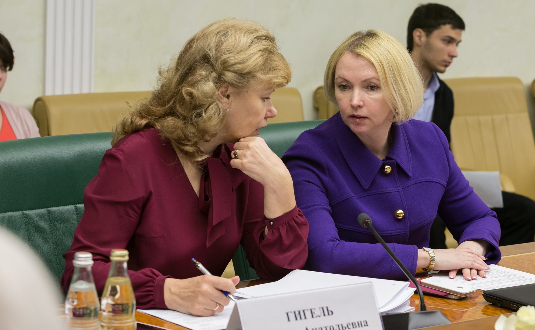 Т. Гигель и И. Гехт Заседание Комитета СФ по аграрно-продовольственной политике и природопользованию