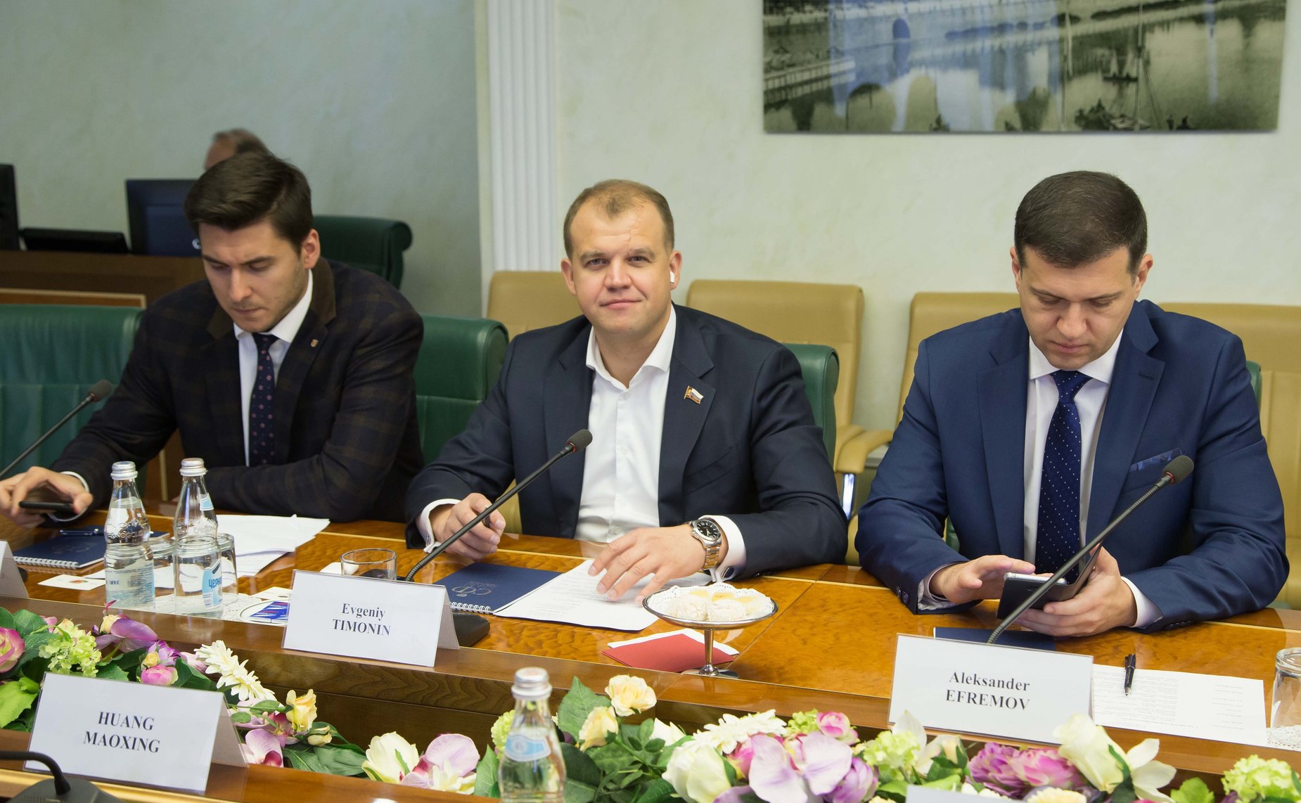 Встреча Валерия Рязанского с делегацией молодых депутатов Всекитайского собрания народных представителей Китайской Народной Республики во главе с депутатом Кон Тао