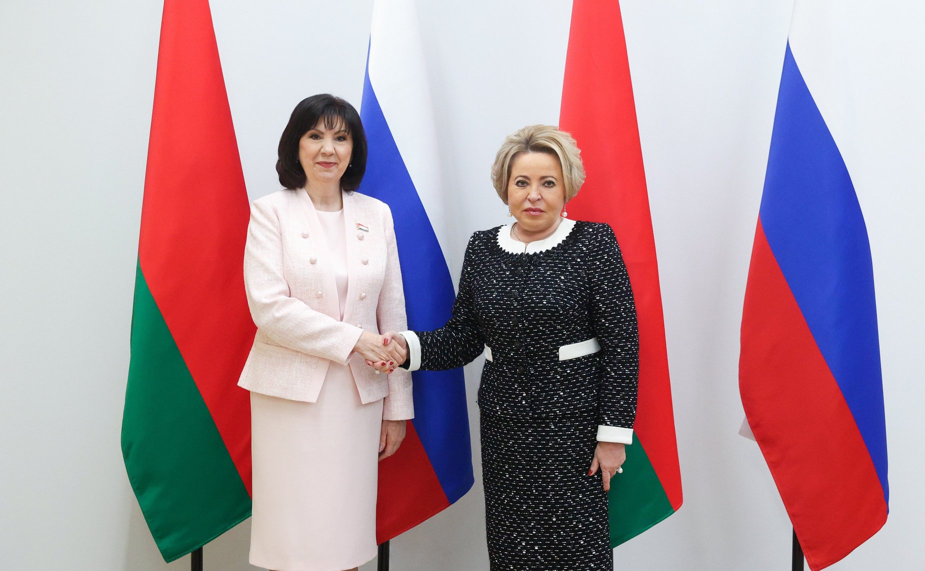 Встреча Председателя СФ Валентины Матвиенко с Председателем Совета Республики Национального собрания Республики Беларусь Натальей Кочановой