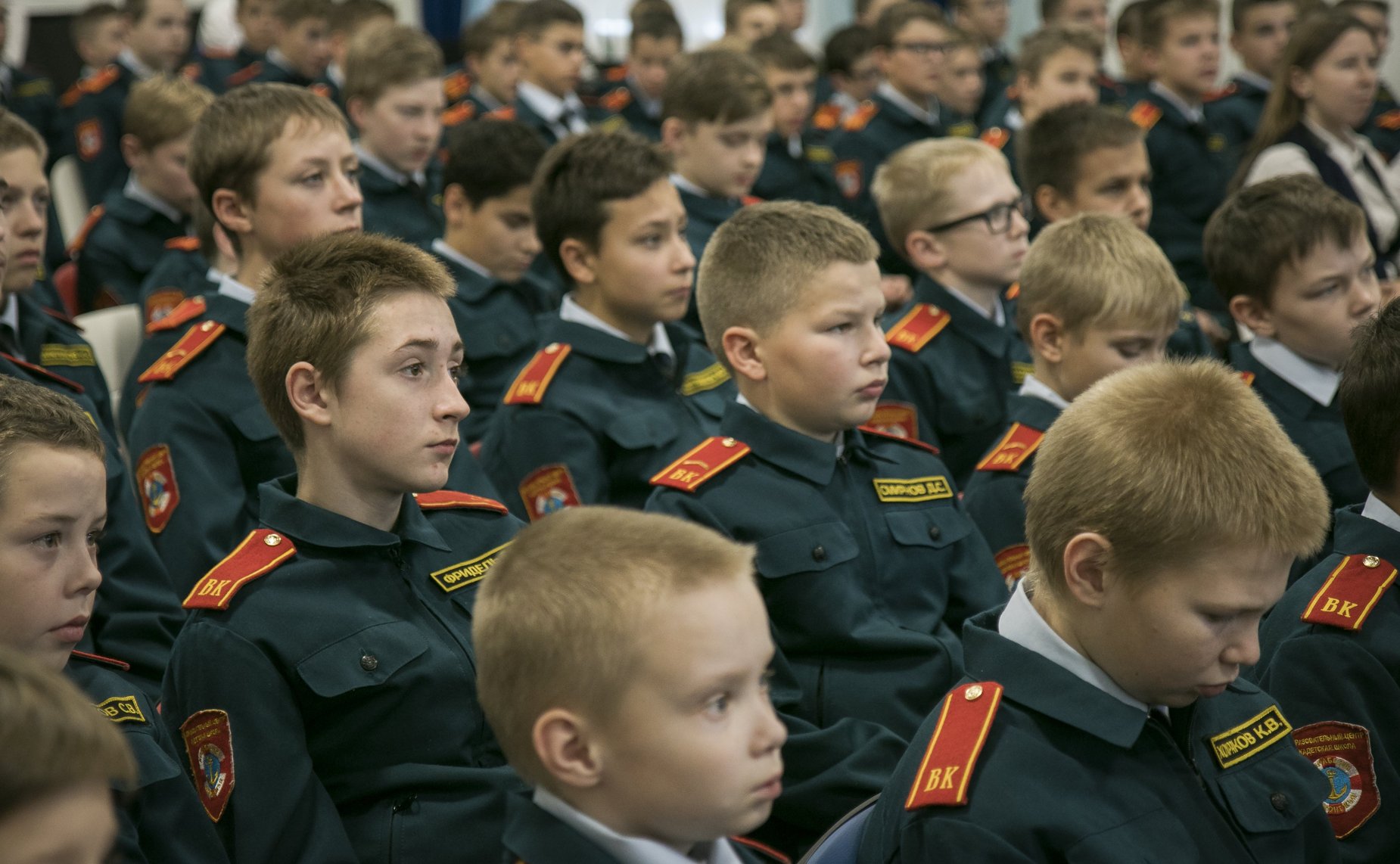 Ю. Воробьев провел урок патриотического воспитания в Кадетской школе «Корабелы Прионежья»