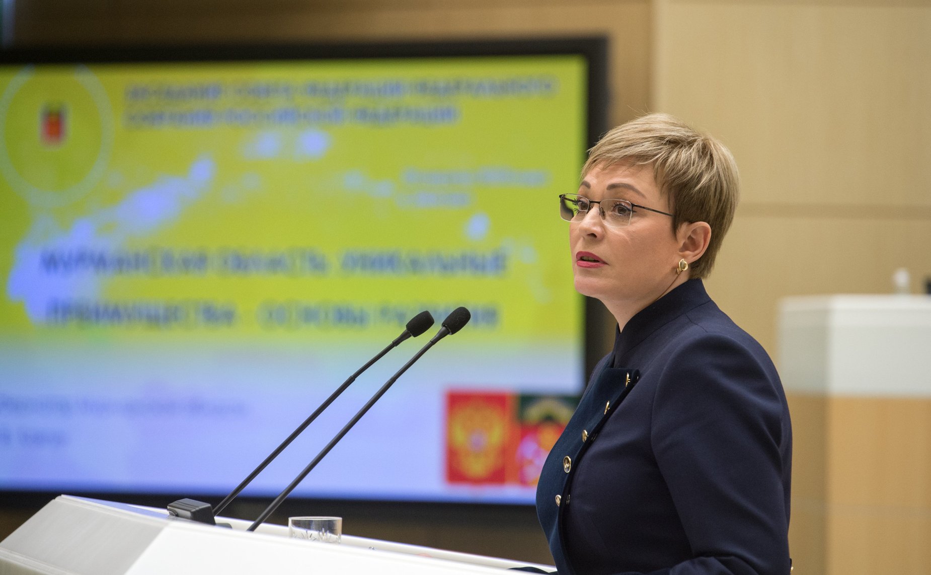 Губернатор Мурманской области М. Ковтун в Совете Федерации. Апрель 2018