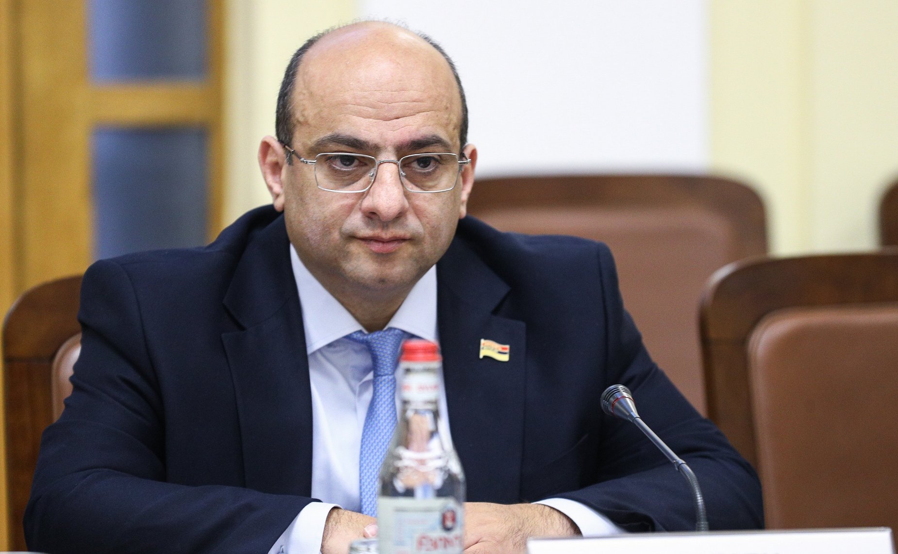 Встреча сопредседателей Межпарламентской комиссии по сотрудничеству Федерального Собрания Российской Федерации и Национального Собрания Республики Армения Юрия Воробьева и Акоба Аршакяна