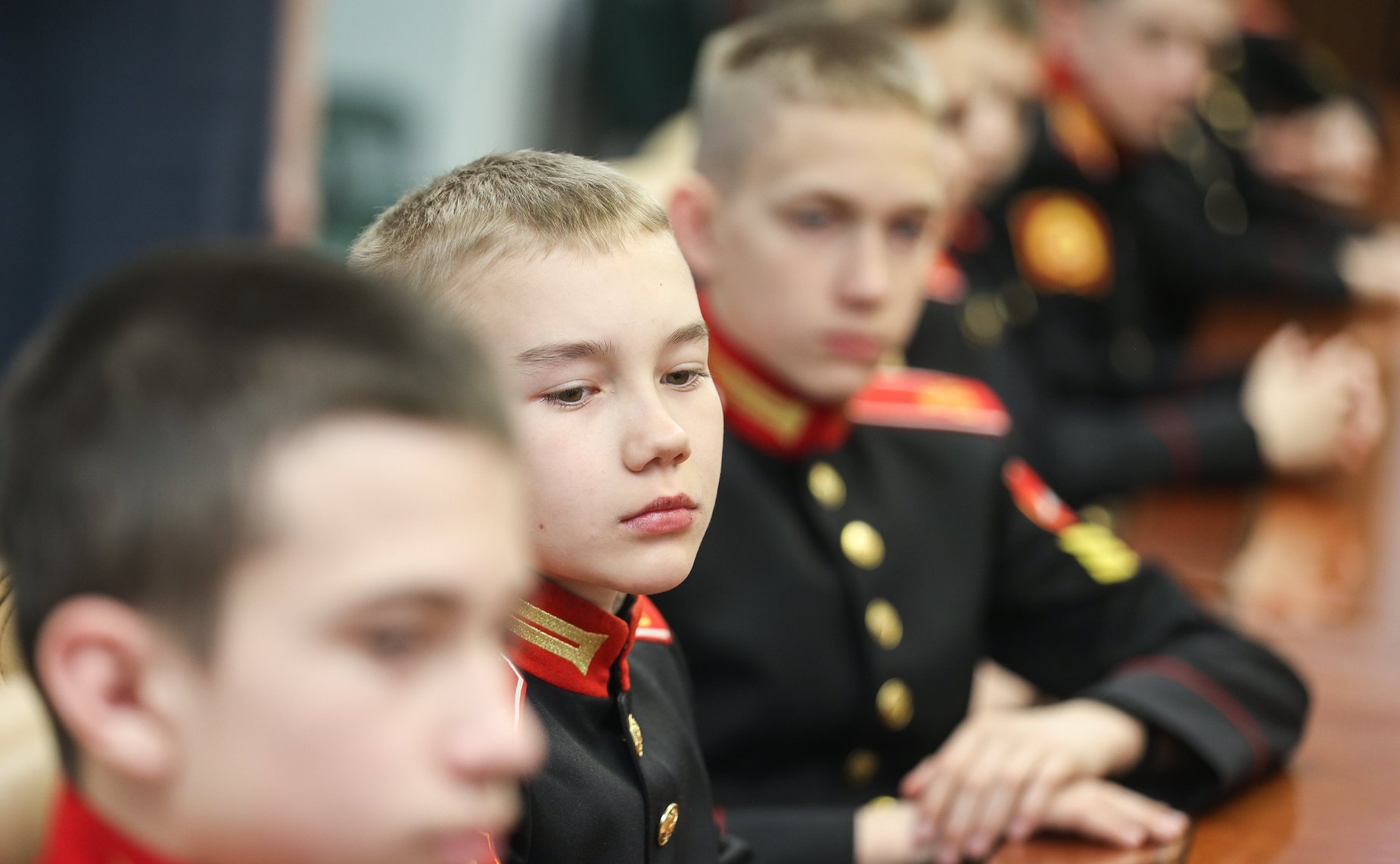 Встреча сенатора РФ Дмитрия Перминова с учащимися Суворовского училища