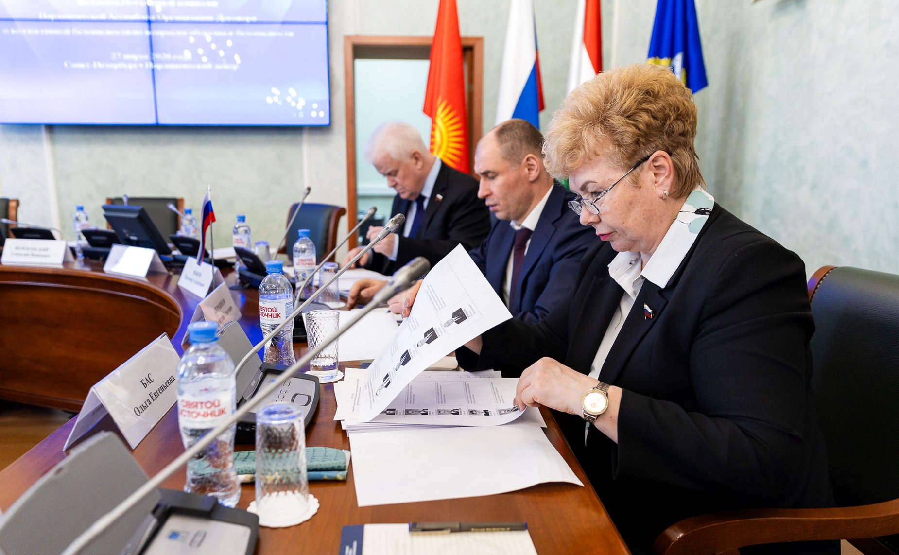 Участие сенаторов Российской Федерации в заседании Постоянной комиссии ПА ОДКБ по вопросам обороны и безопасности