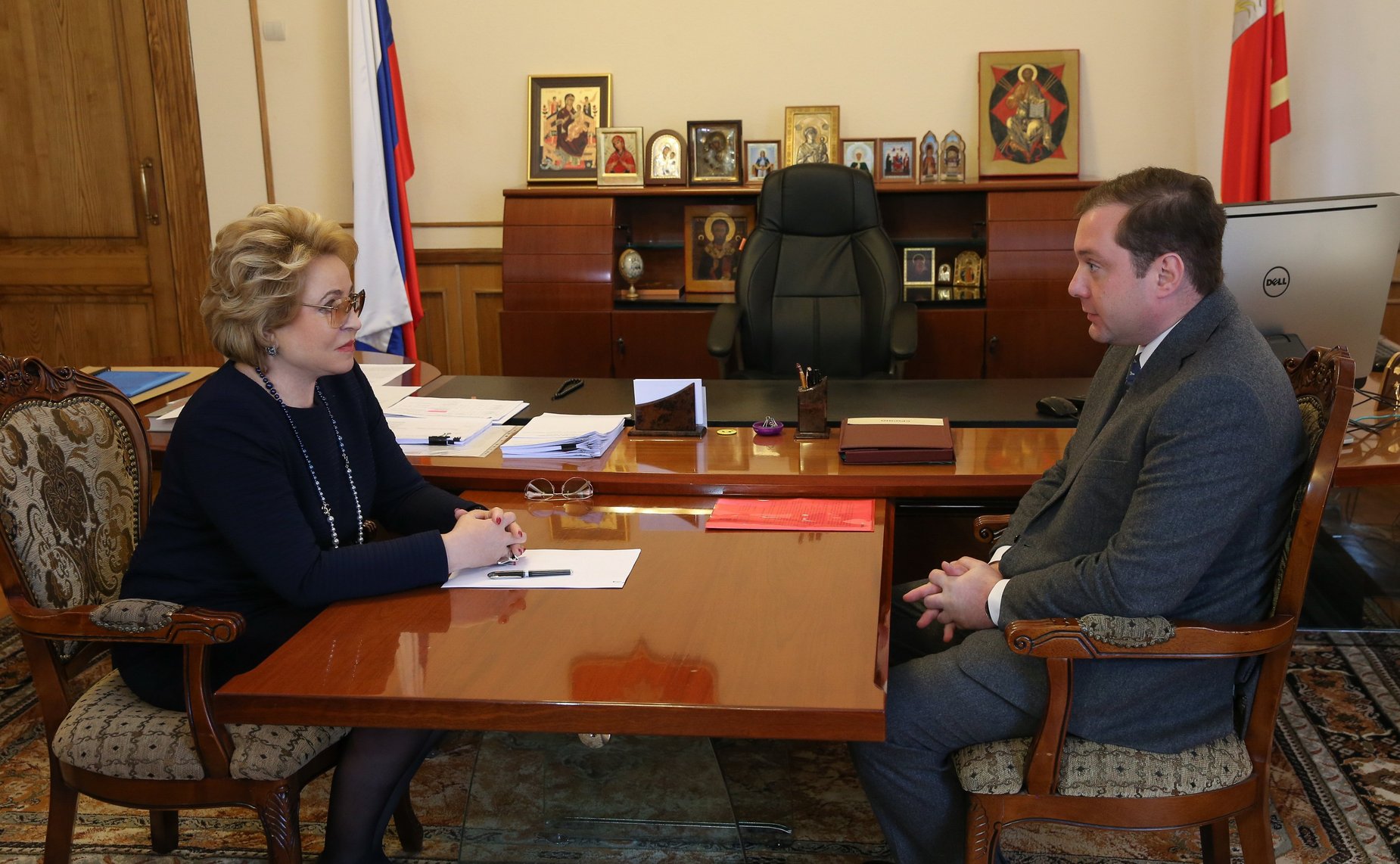 В. Матвиенко и Губернатор Смоленской области А. Островский