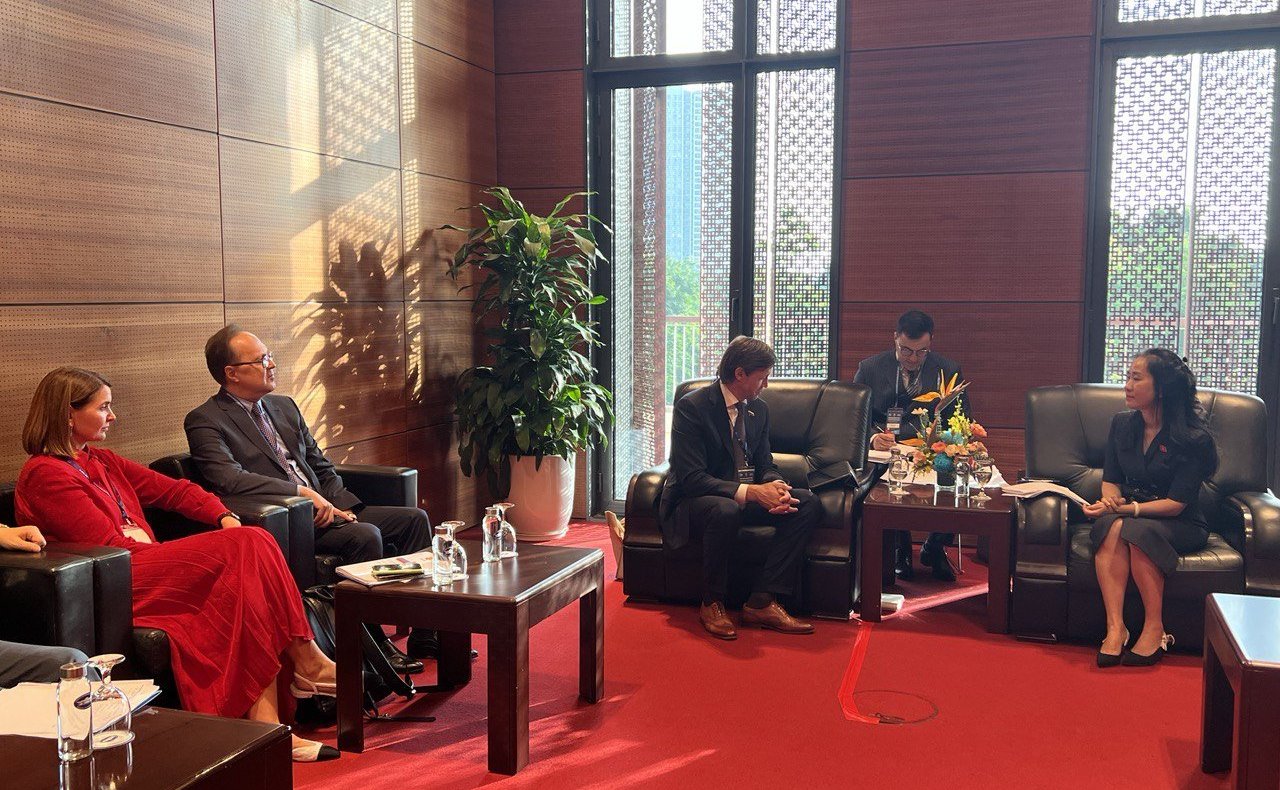 Встреча сенаторов РФ с членами Национального собрания Вьетнама во главе с заместителем председателя экономической комиссии Нацсобрания Вьетнама, заместителем председателя парламентской группы Вьетнам-Россия Доан Тхи Тхань Май