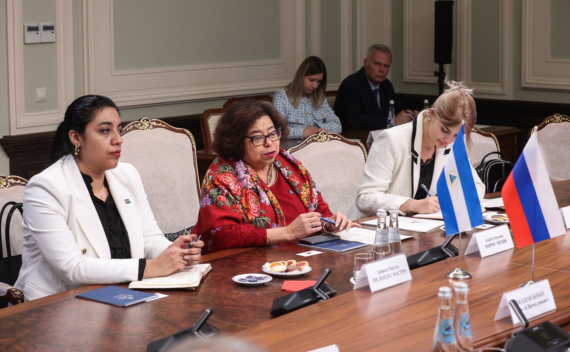 Встреча руководителя группы по сотрудничеству СФ с Национальной ассамблеей Республики Никарагуа Владимира Полетаева с Чрезвычайным и Полномочным Послом Республики Никарагуа в РФ