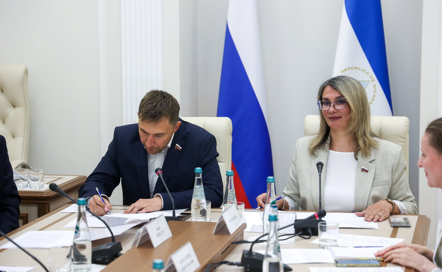 Встреча членов группы по сотрудничеству Совета Федерации с Национальной ассамблеей Республики Никарагуа с содиректором Никарагуанского института спорта